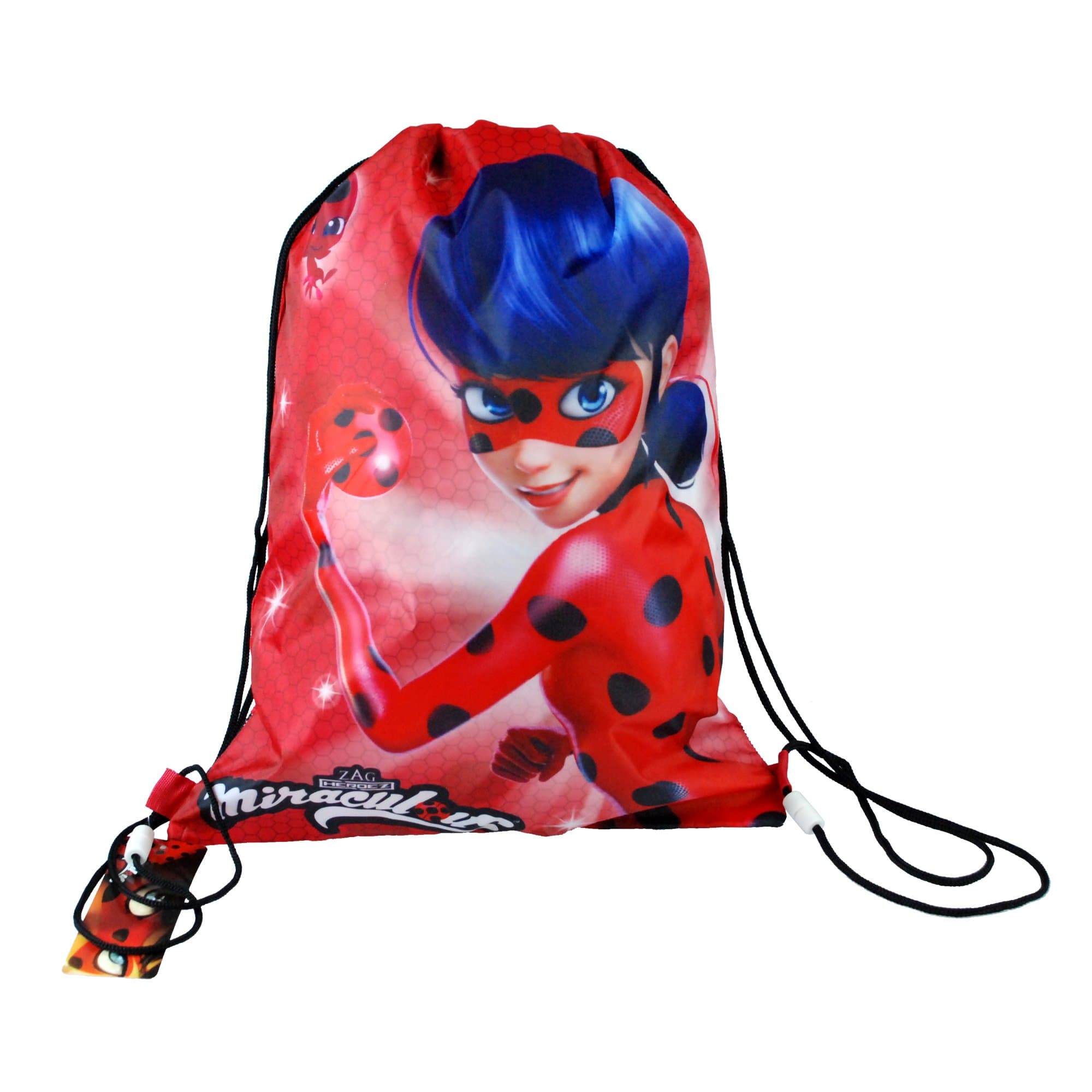 ZAG Heroez® Official Miraculous Ladybug Junior Draw String Trainer Sports Bag for Girls 41 x 30cm for Children Aged 3+ Years Official Licensed ZAG Heroez Back to School Range