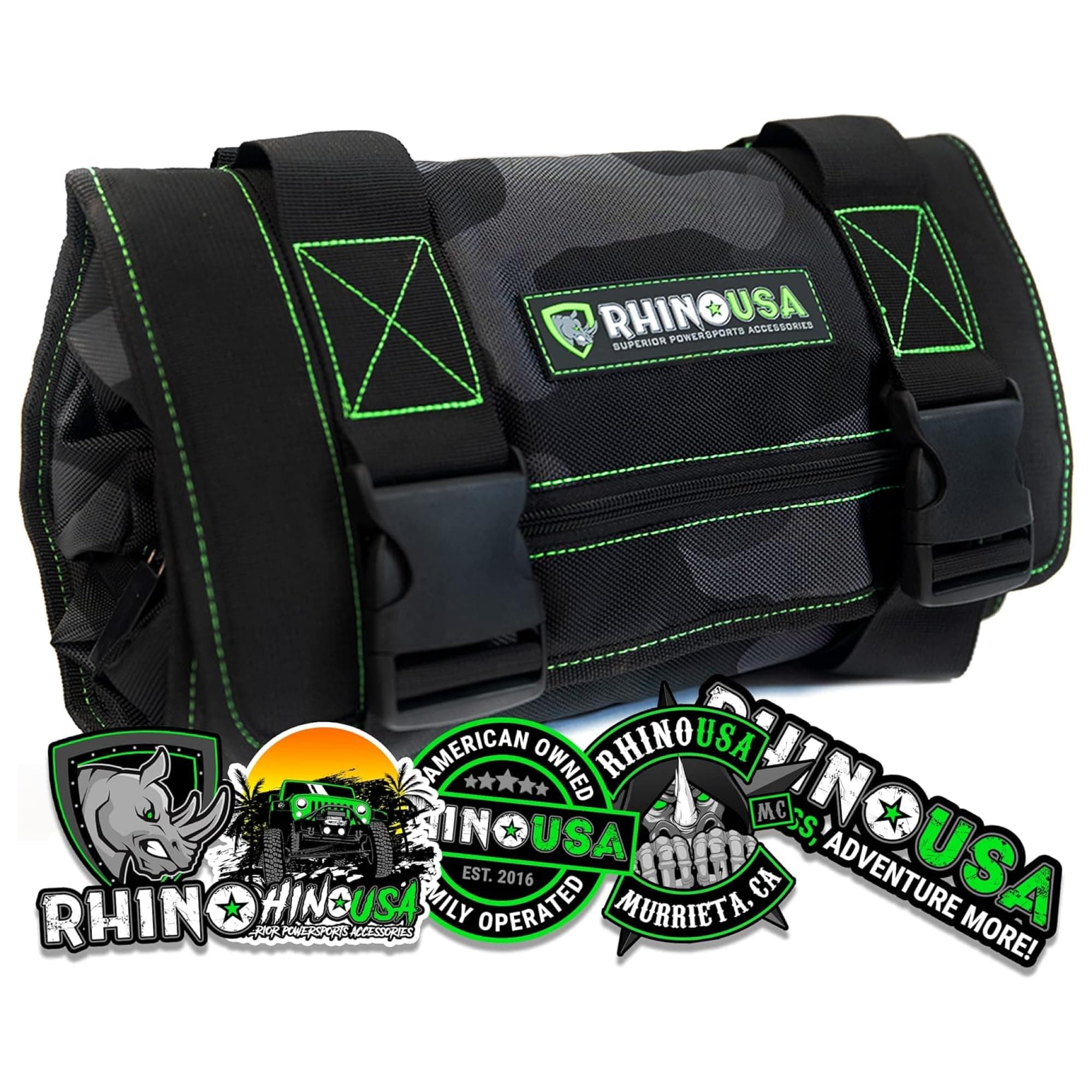 Tool Bag Roll - Heavy Duty Canvas Organizer Pouch for Tools - Ultimate Travel Tool Storage Kit for UTV, Car, Truck, 4x4 Offroad - Upgraded with Labeled & Removable Pouches - Secured for Life