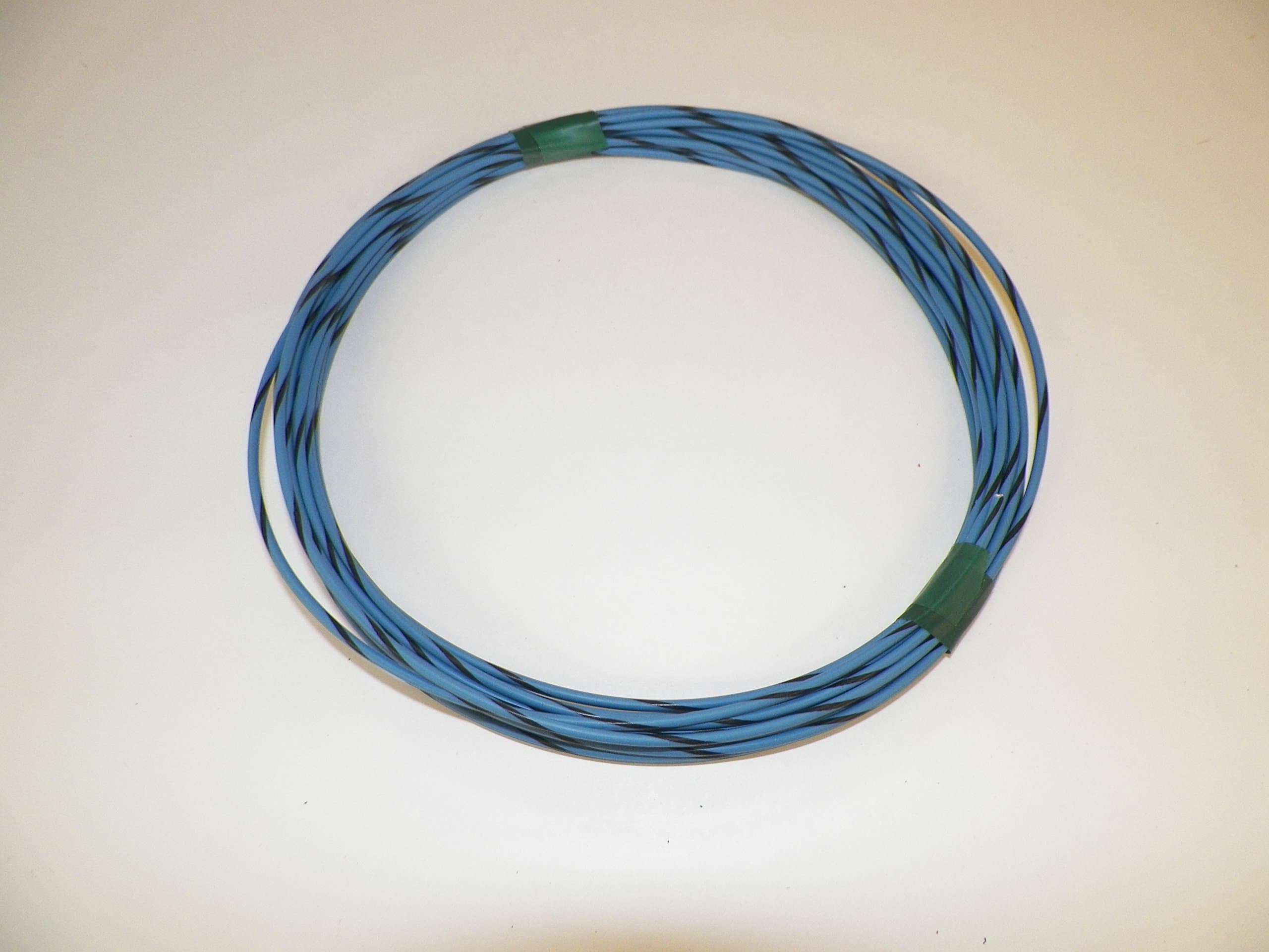 18 Ga Awg Lite Blue/Black Striped Automotive Truck Motorcycle General Purpose GXL Wire .94 O.D. 25' Superior Abrasion Resistance, High Heat, Resist grease,Oil, Gasoline,Acids