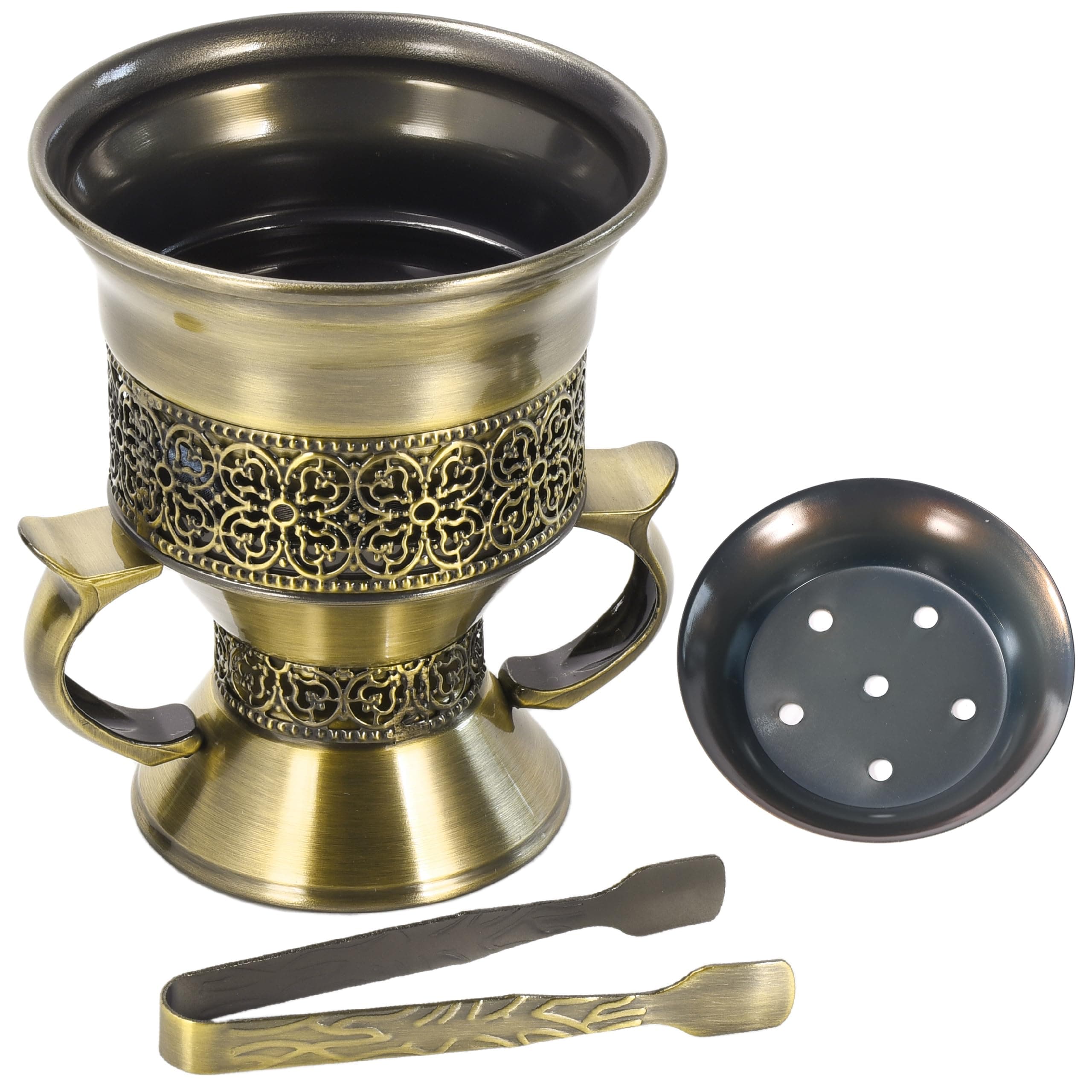 Frankincense Resin Incense Burner, Incense Censer, Bakhoor Burner, Charcoal Incense Burner, Incense Burner with Handle Tongs for Yoga, Spa Aromatherapy