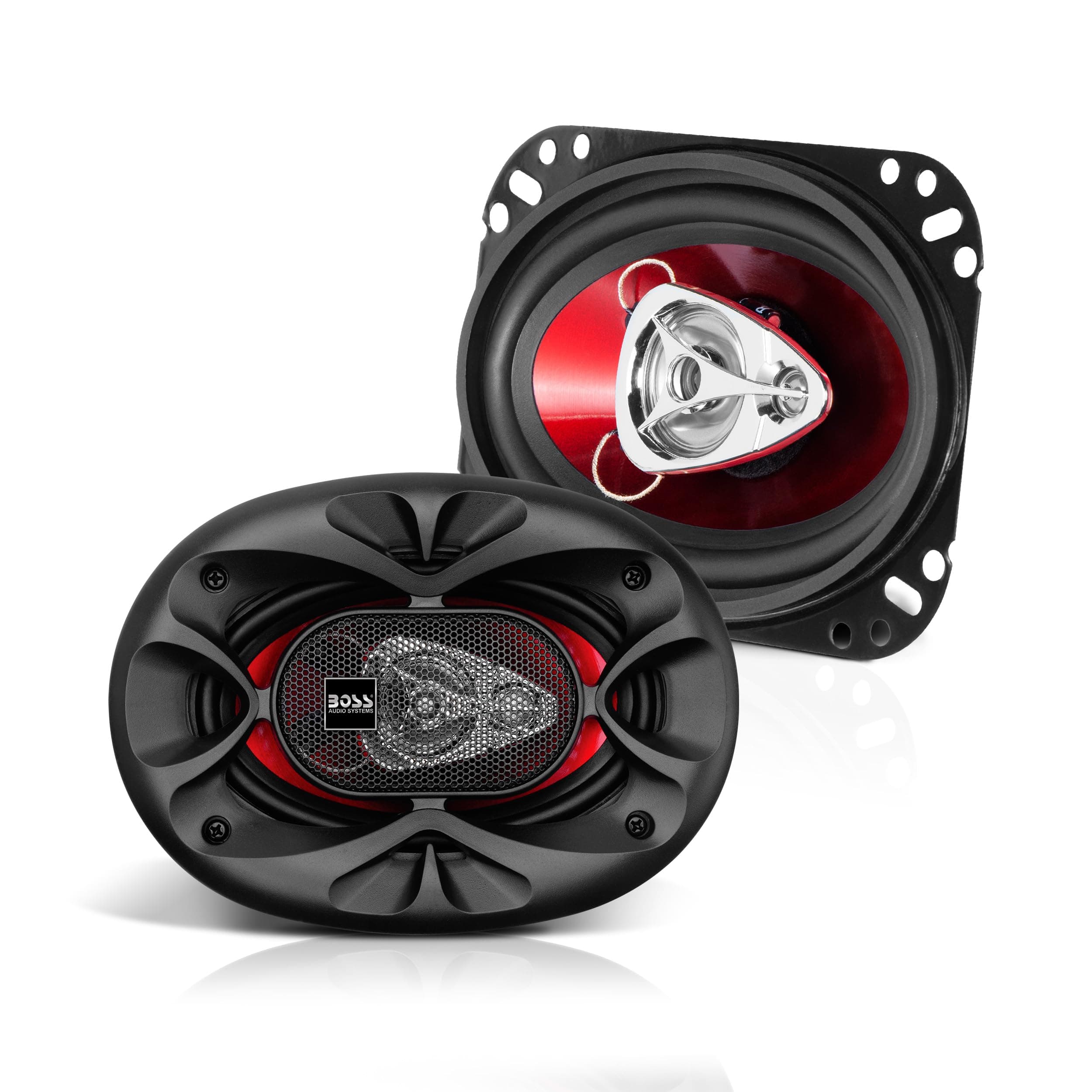 BOSS Audio Systems CH4630 Chaos Exxtreme Series 4 x 6 Inch Car Door Speakers - 250 Watts Max (per Pair), Coaxial, 3 Way, Full Range, 4 Ohms, Sold in Pairs, Bocinas para Carro