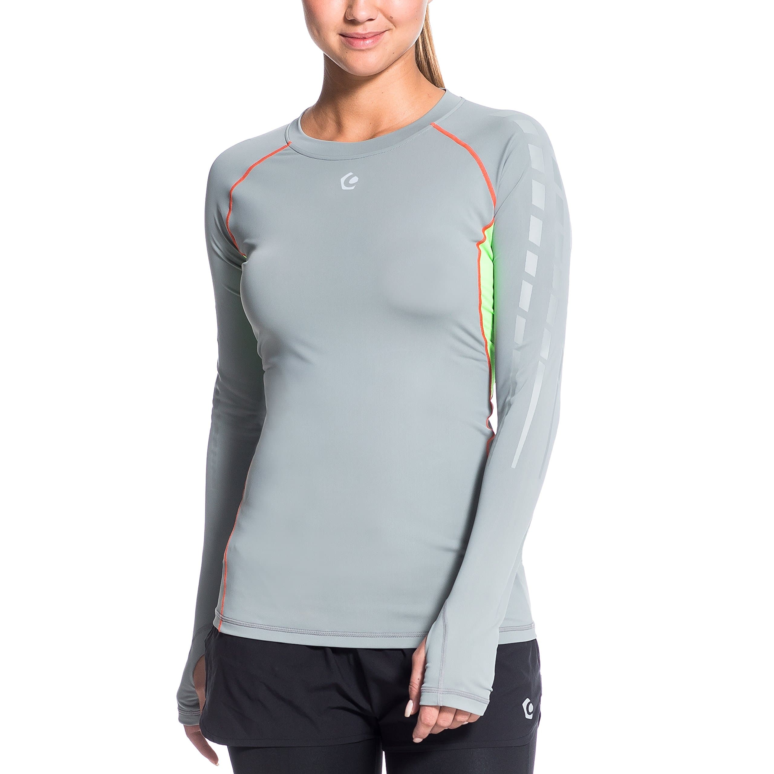 GregsterPro Long Sleeve Women’s Running Top – Compression Top with Thumb Holes – Perfect for Running, Yoga, Hiking