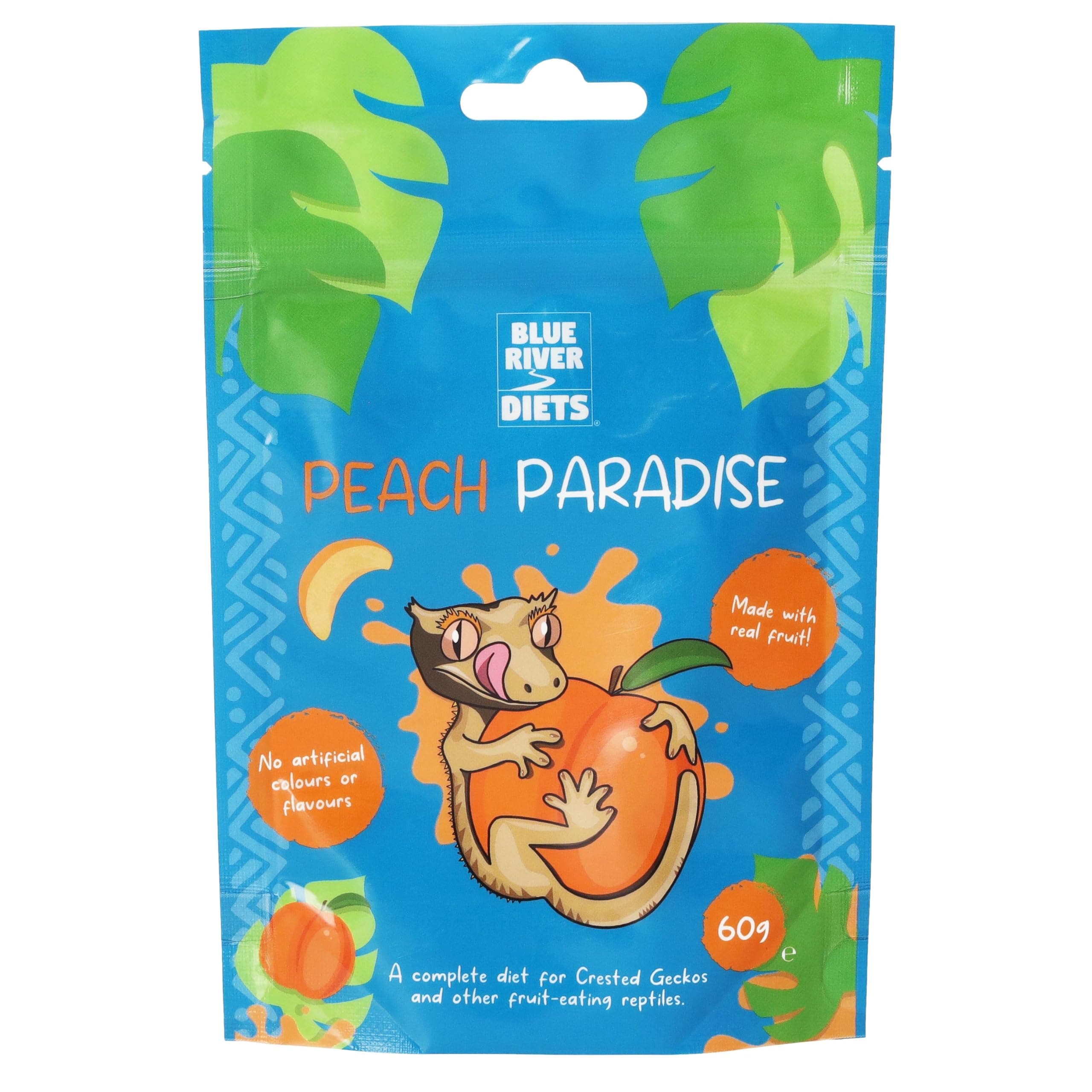 Complete Crested Gecko Food | All Natural Gecko Food Made in the UK (60g, Peach Paradise)