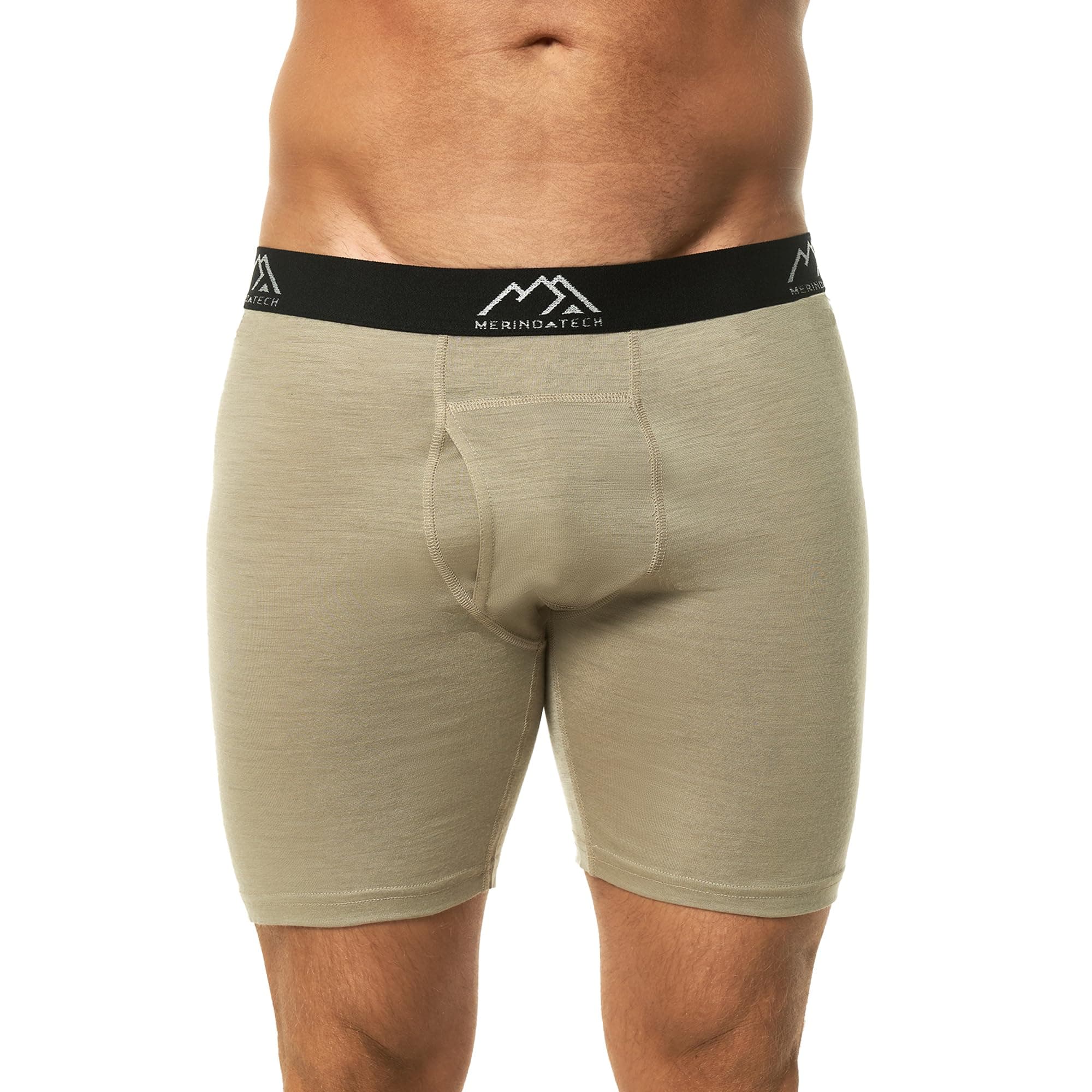 Merino.tech Merino Wool Boxer Briefs Men - Merino Wool Underwear Breathable Dry Fit Comfy Sports Base Layer for Men