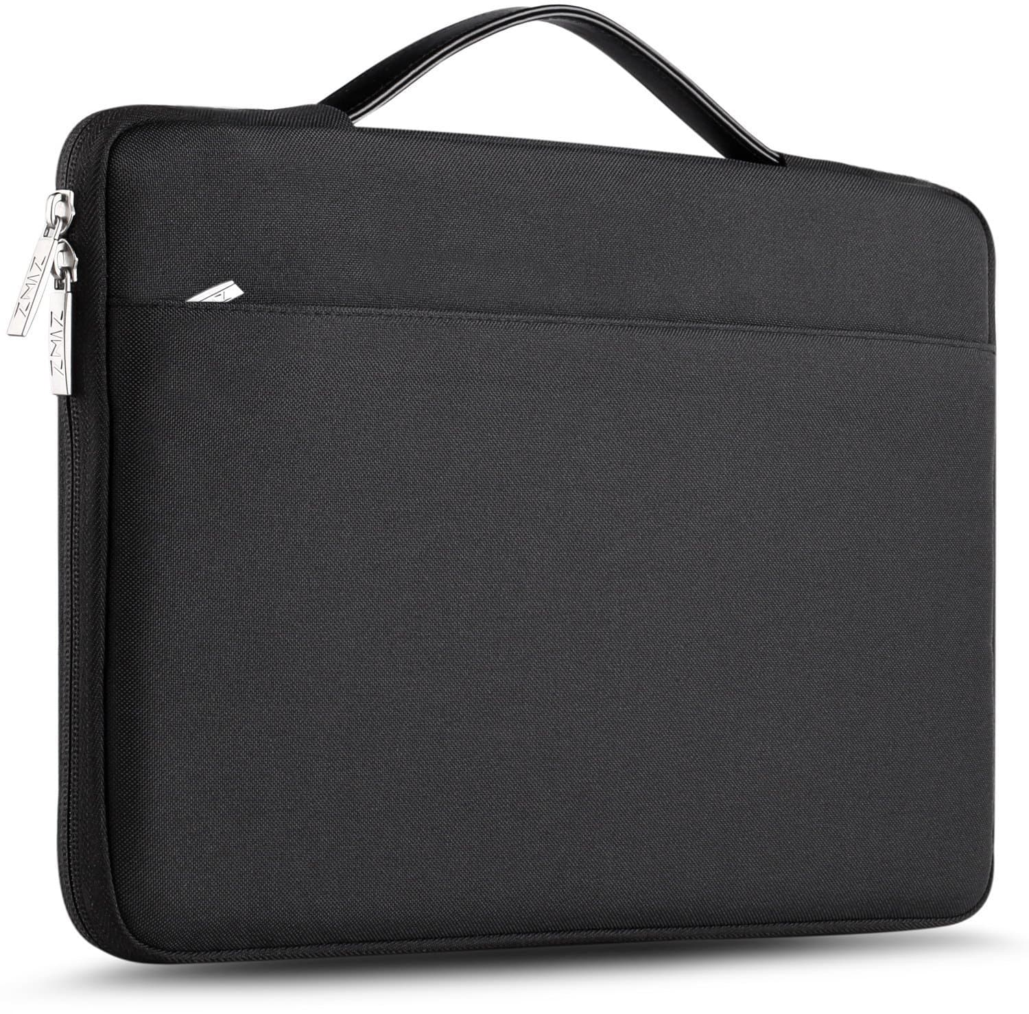ZINZ Laptop Sleeve 15 15.6 16 Inch Case Briefcase, Compatible MacBook Pro 16 15.4 inch, Surface Book 2/1 15" Super Slim Spill-Resistant Handbag for Most Popular 15"-16" Notebooks, Black