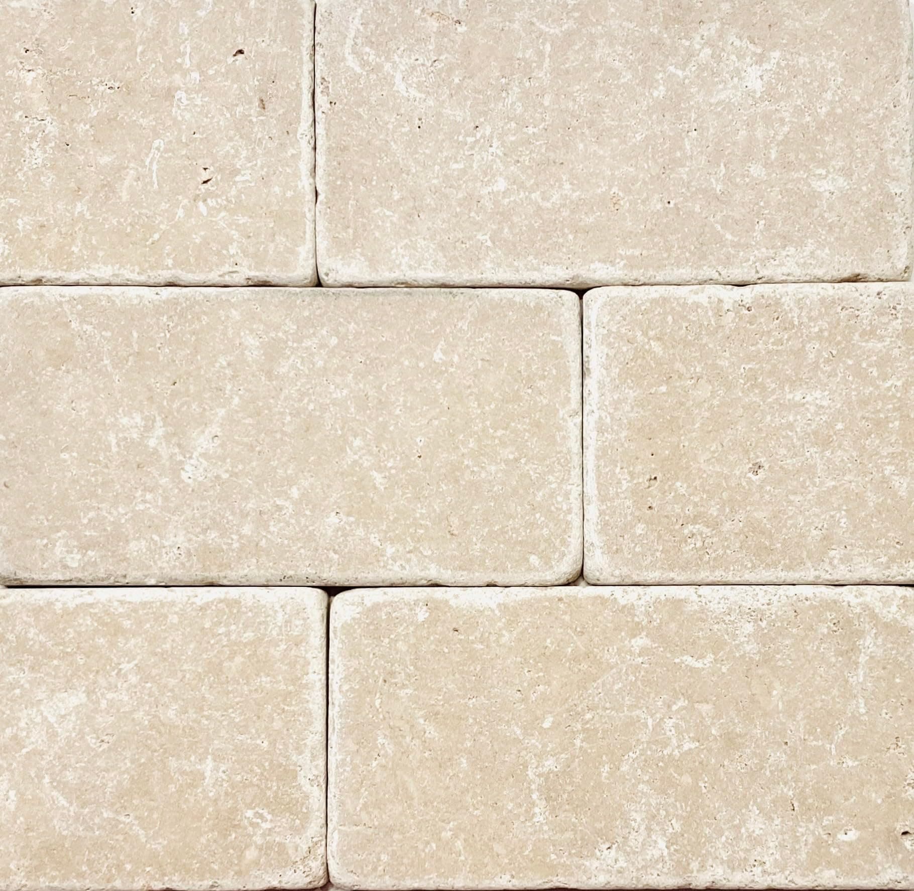 3x6 Light Travertine Tumbled Antiqued Wall Floor Natural Stone Tile (8)