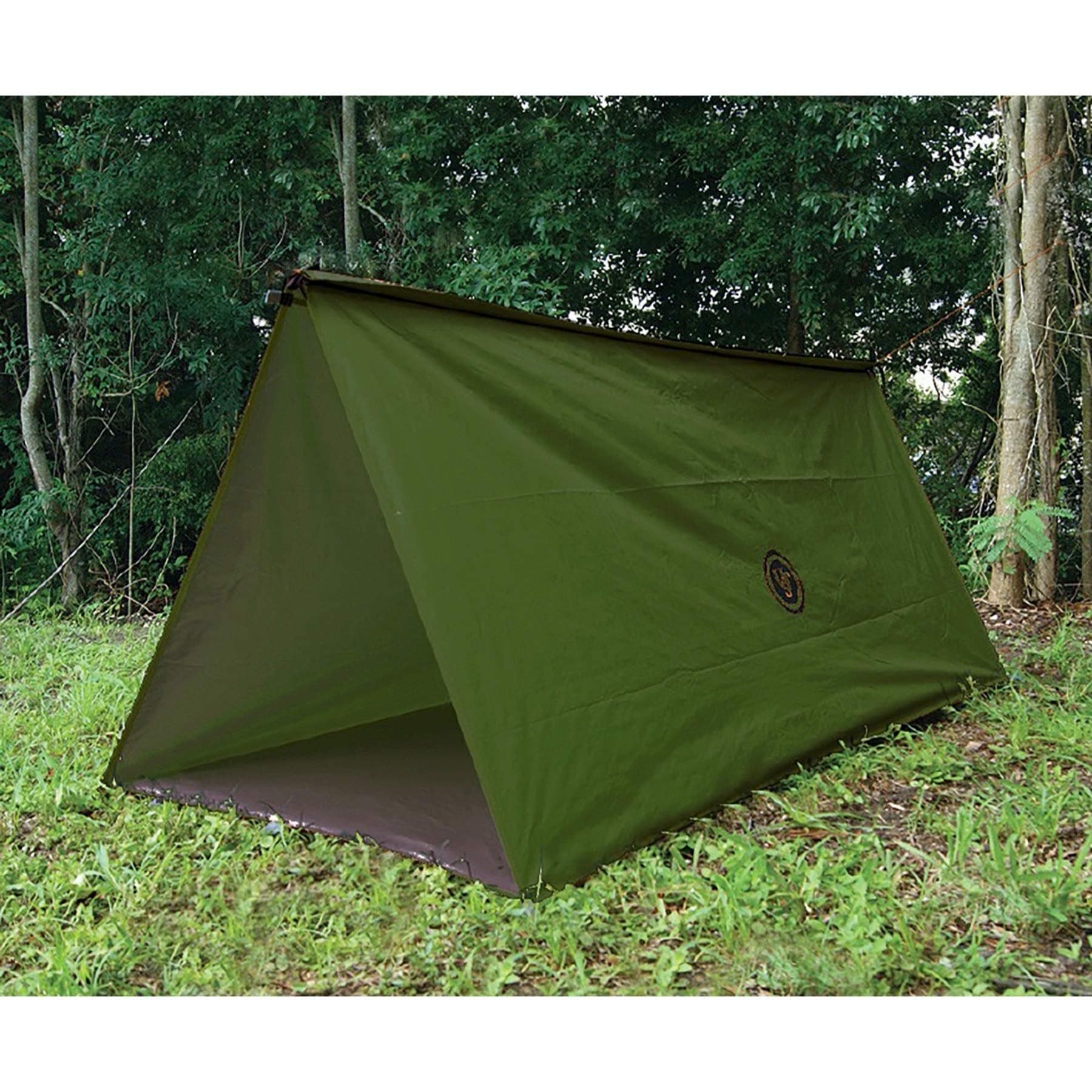 UST Tube Tarp and Camping Shelter with Compact, Multifunctional Use and Reversible and Flame Retardant Construction for Emergency, Hiking, Camping, Backpacking and Outdoor Survival