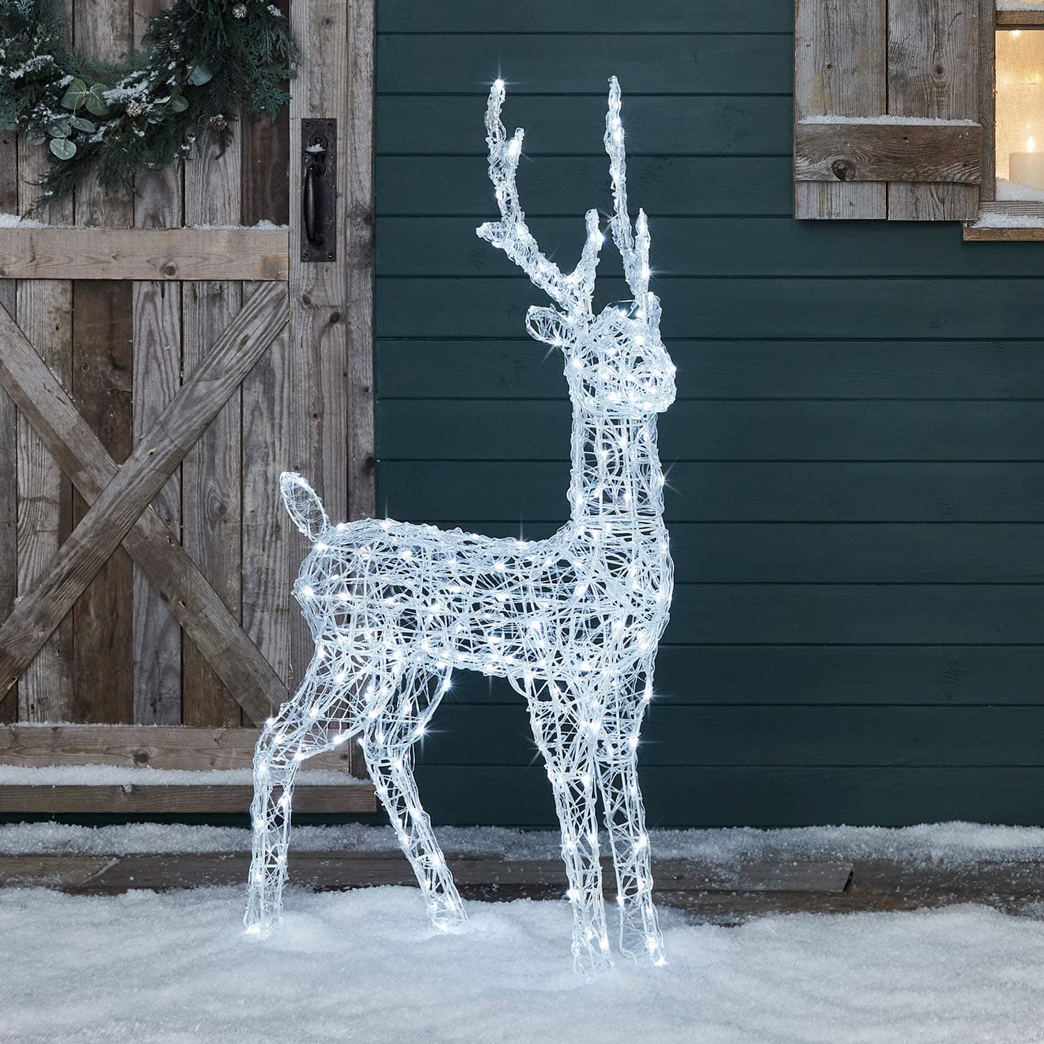 Lights4fun Christmas Outdoor Acrylic Reindeer Stag