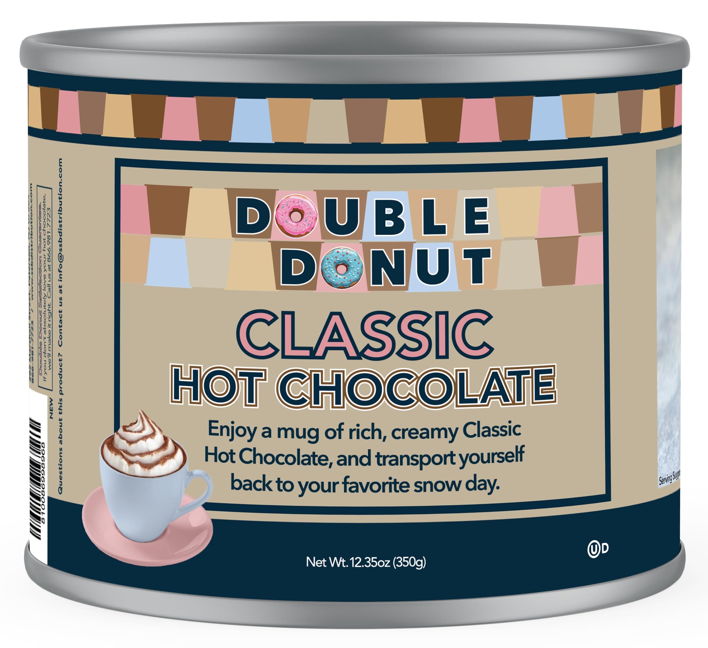 Classic Bulk Hot Chocolate Mix, Rich Hot Cocoa 12 Ounce Canister, Hot Chocolate Powder