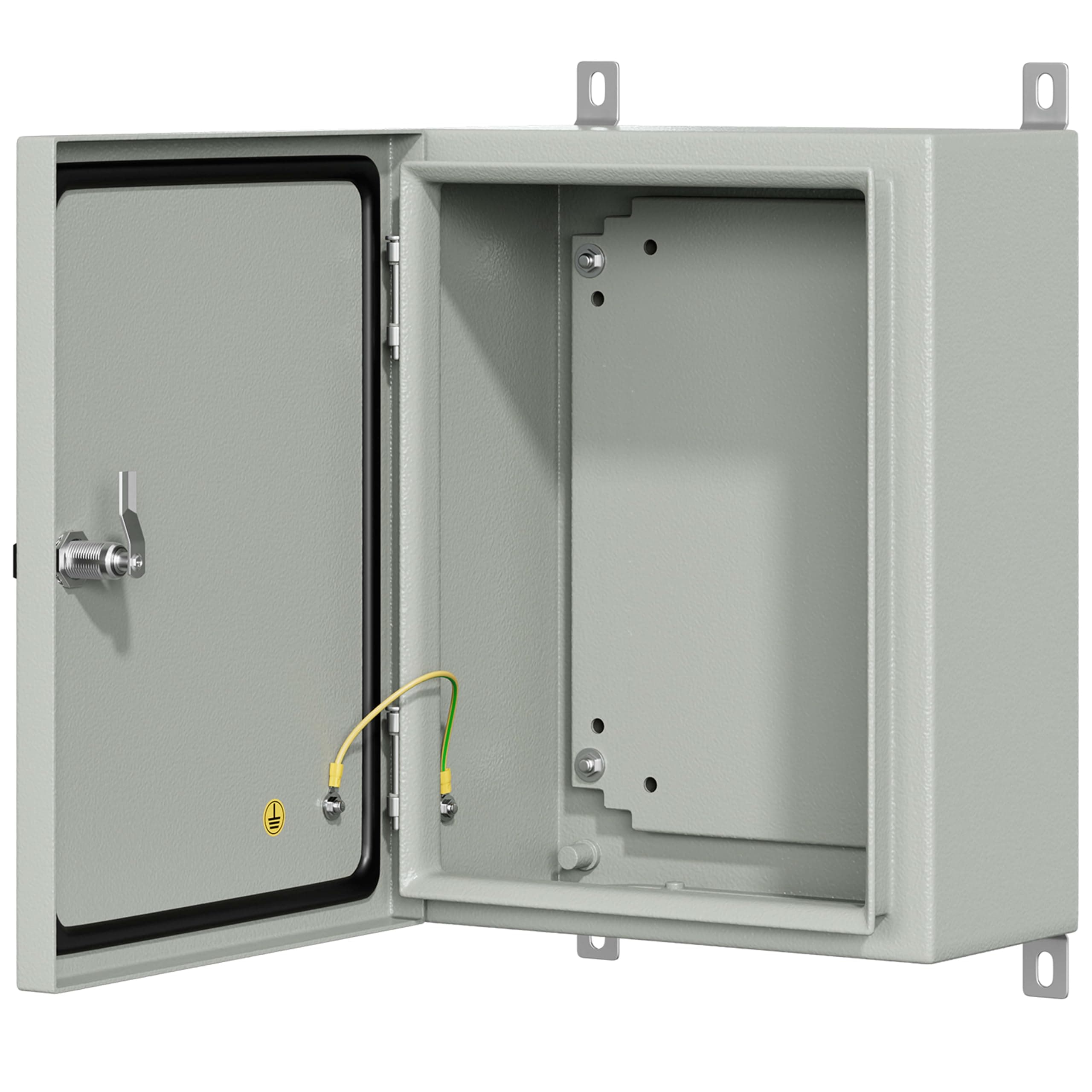 Metal Enclosure, IP65 Waterproof Electrical Box for Indoor and Outdoor Projects, Includes Mounting Plate and Wall Bracket 450×350×200mm (18"×14"×8")