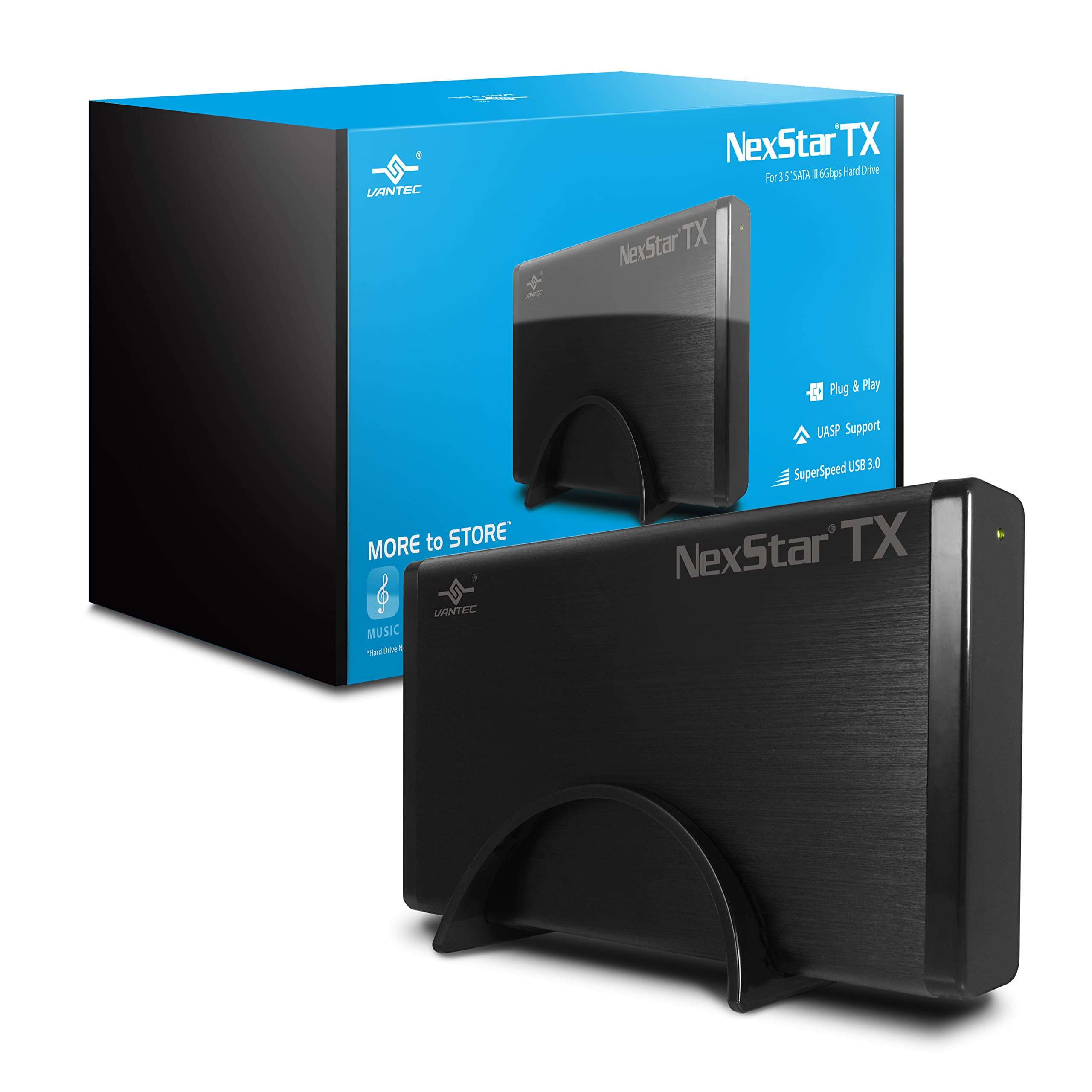 NexStar TX 3.5" USB 3.0 Hard Drive Enclosure (NST-328S3-BK),Black