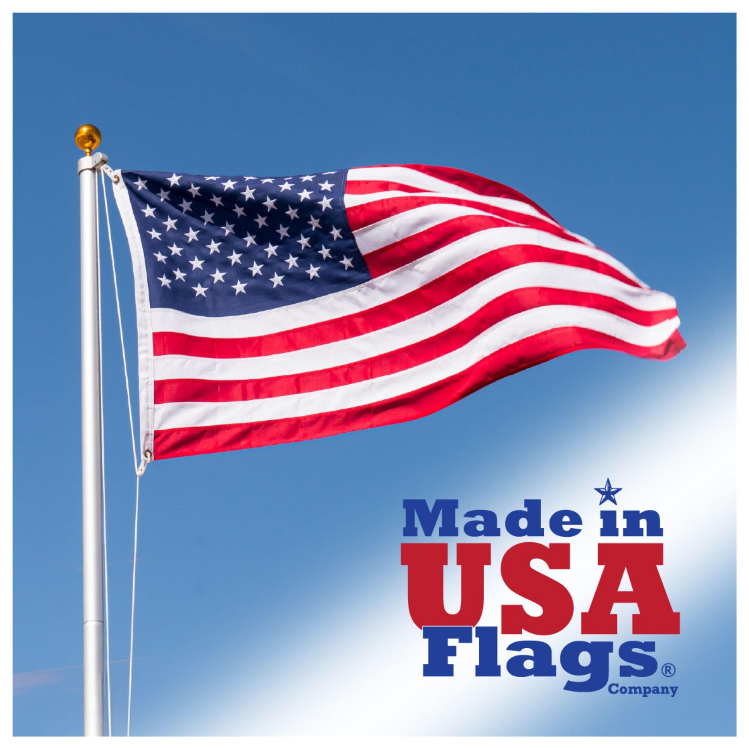 Co - 3x5 American Flag - Heavy Duty USA Flag - Premium PolyMax Polyester, Sewn Stripes, & Embroidered Stars - All Weather American Flags for Outside - FMAA Certified, US Made
