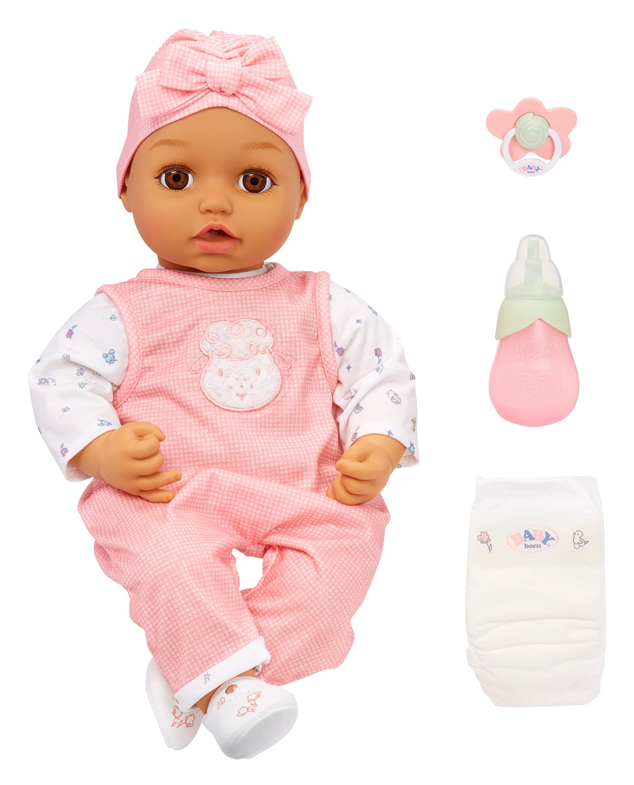 My Real Baby Doll Ava - Light Brown Eyes: Realistic Soft-Bodied Baby Doll Ages 3 & Up, Sound Effects, Drinks & Wets, Mouth Moves, Cries Real Tears, Eyes Open & Close, Pacifier