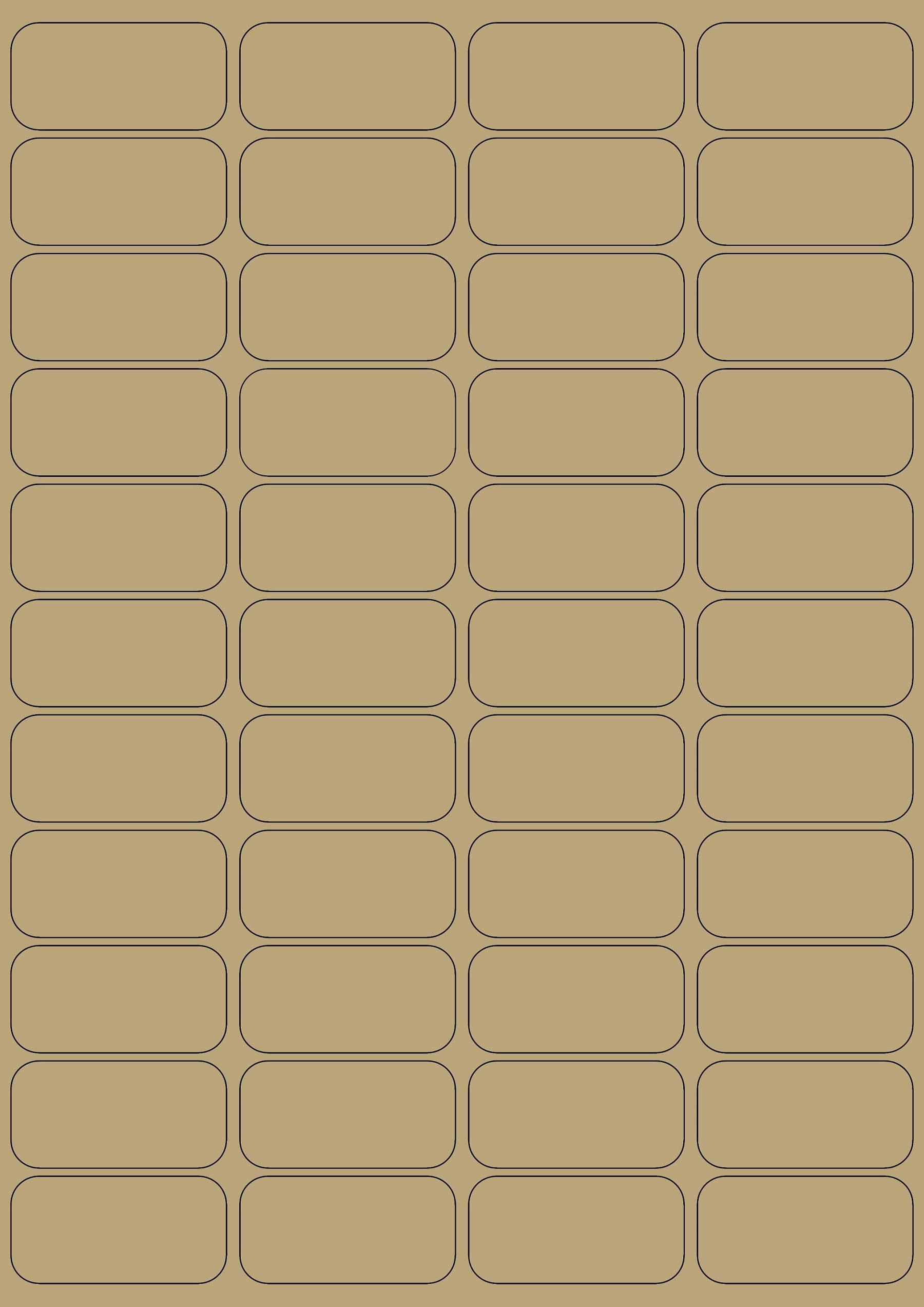 Couga Mall Blank Brown Kraft Paper Stickers Labels, Self-Adhesive & Printable Copy Label Paper for Laser & Inkjet Printer Gift Decoration, 25 Sheets/1100 Stickers