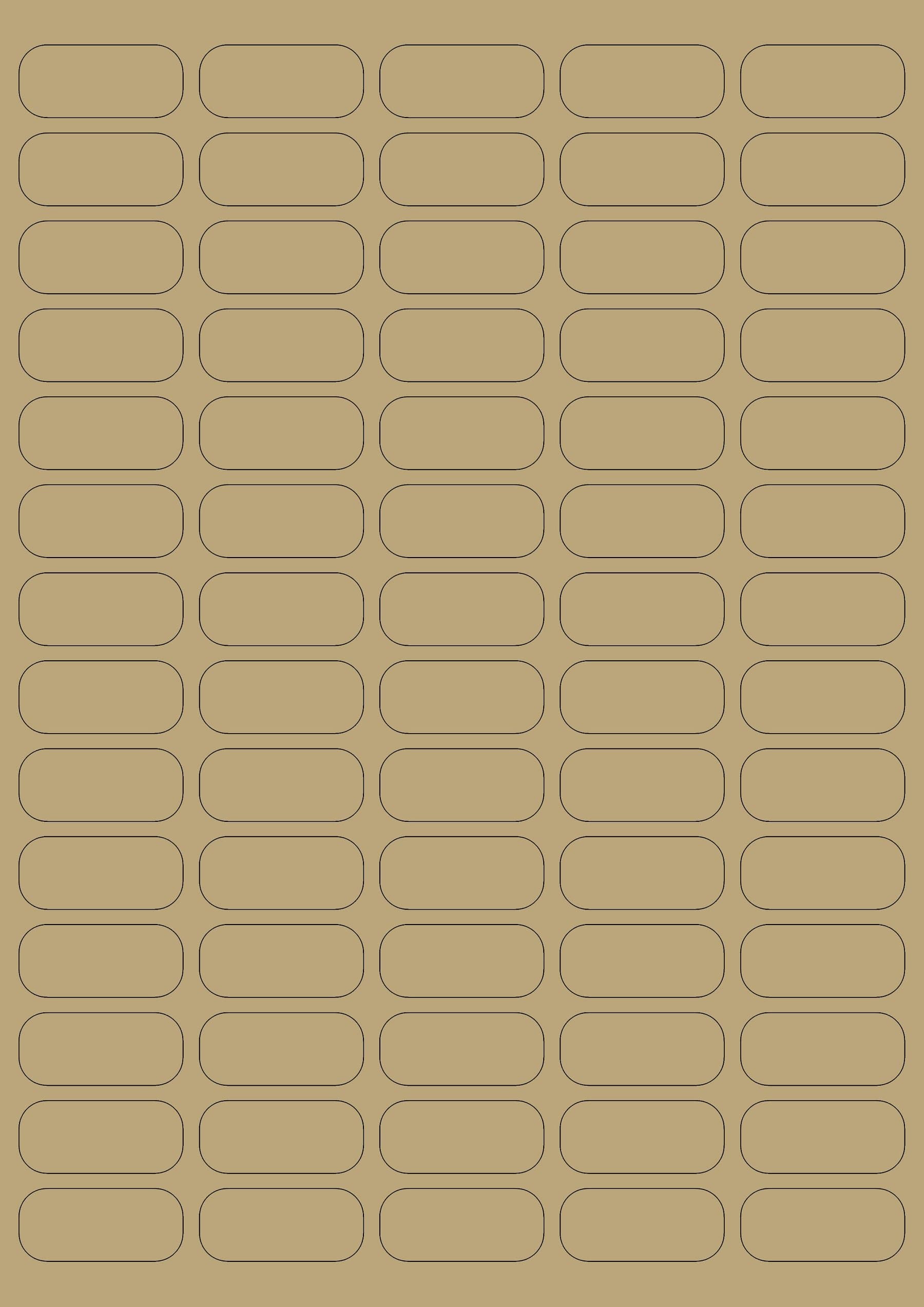 Couga Mall Blank Brown Kraft Paper Stickers Labels, Self-Adhesive & Printable Copy Label Paper for Laser & Inkjet Printer Gift Decoration, 25 Sheets/1750 Stickers