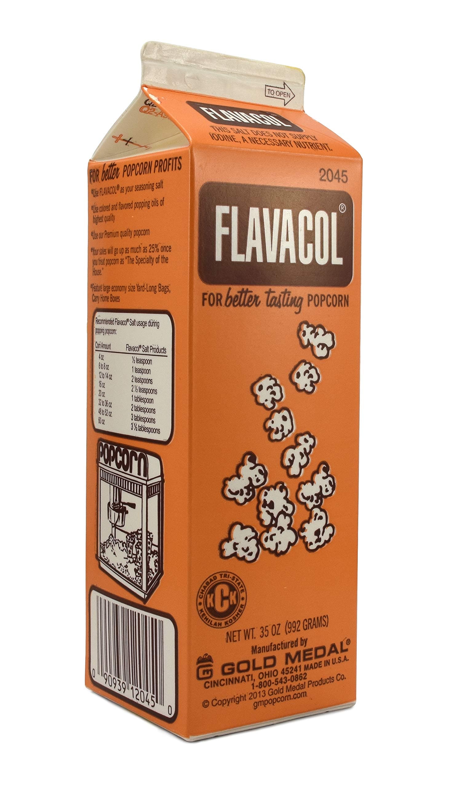 Gold Medal Prod. 2045 Flavacol Seasoning Popcorn Salt 35oz.