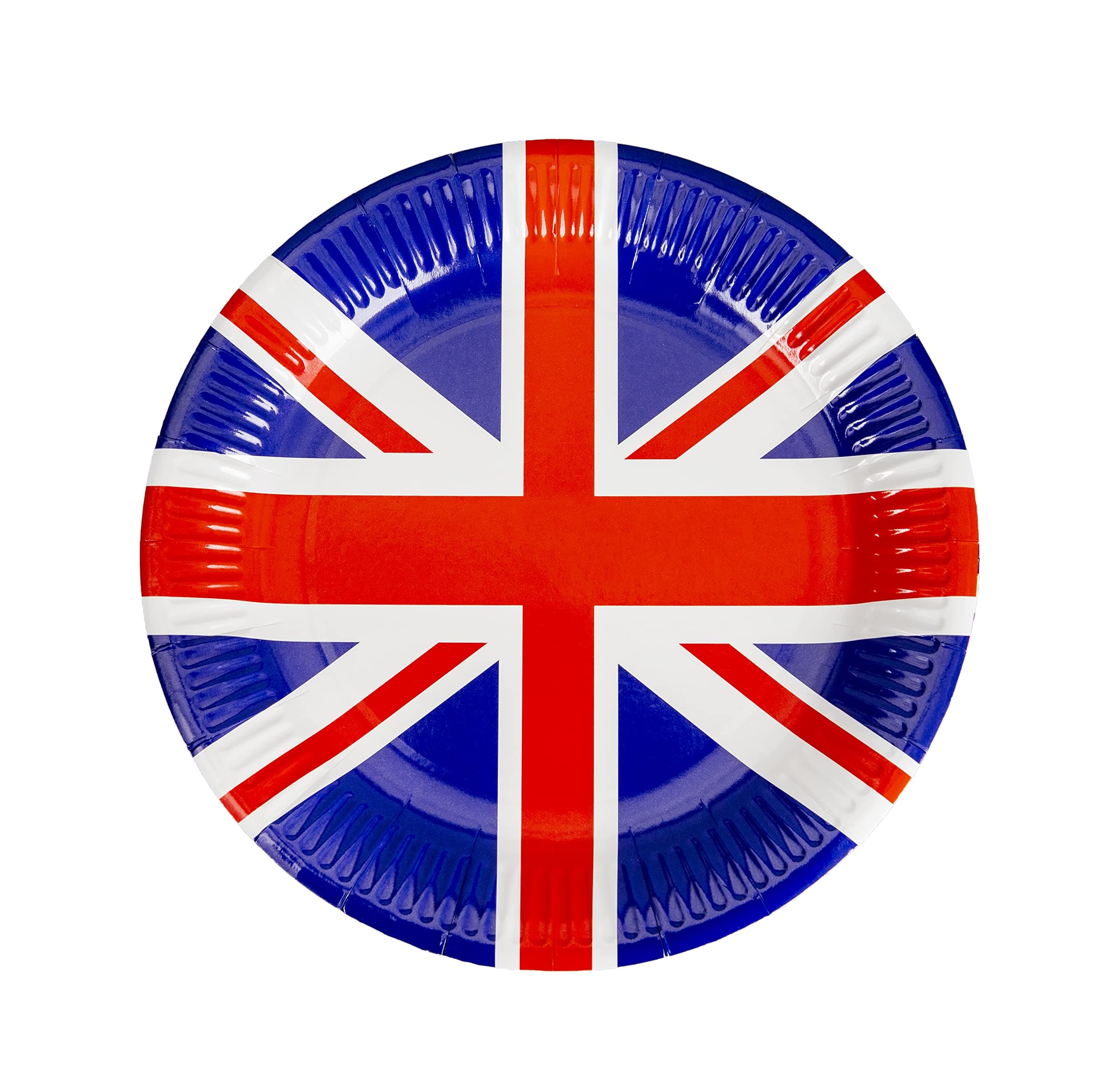 SHATCHI 20pcs Union Jack Paper Plates 23cm Tableware Party Supplies Disposables Britain Sporting Events Pub BBQ Royal Theme Table Decorations