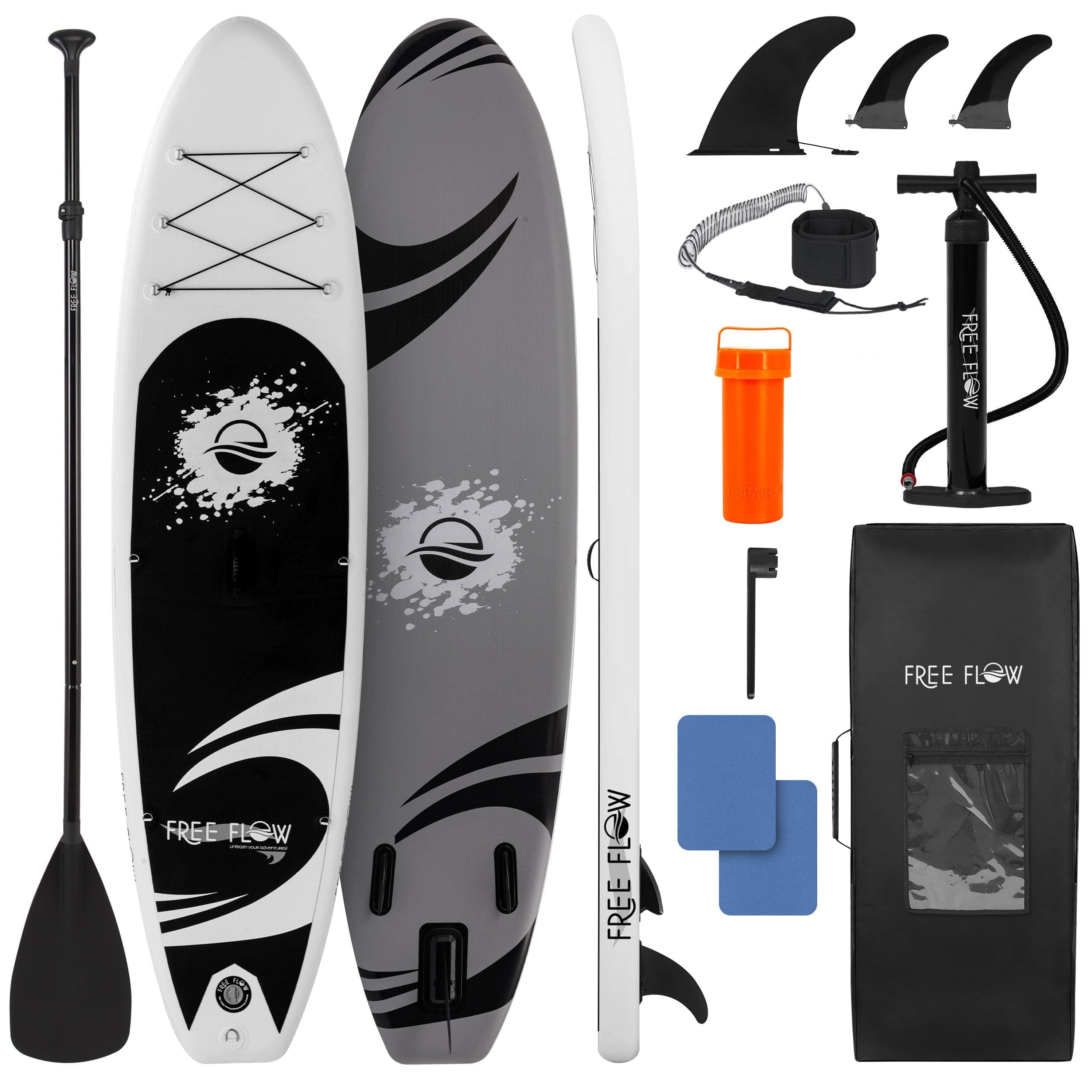 SereneLife Inflatable Stand Up Paddle Board, SUP Board- Paddleboards for Adults & Youth, Surfing Board Kit, 0.63cm Thick Standup Paddleboarding, Non-Slip Deck, Wide Stance, Surf Control w/Backpack