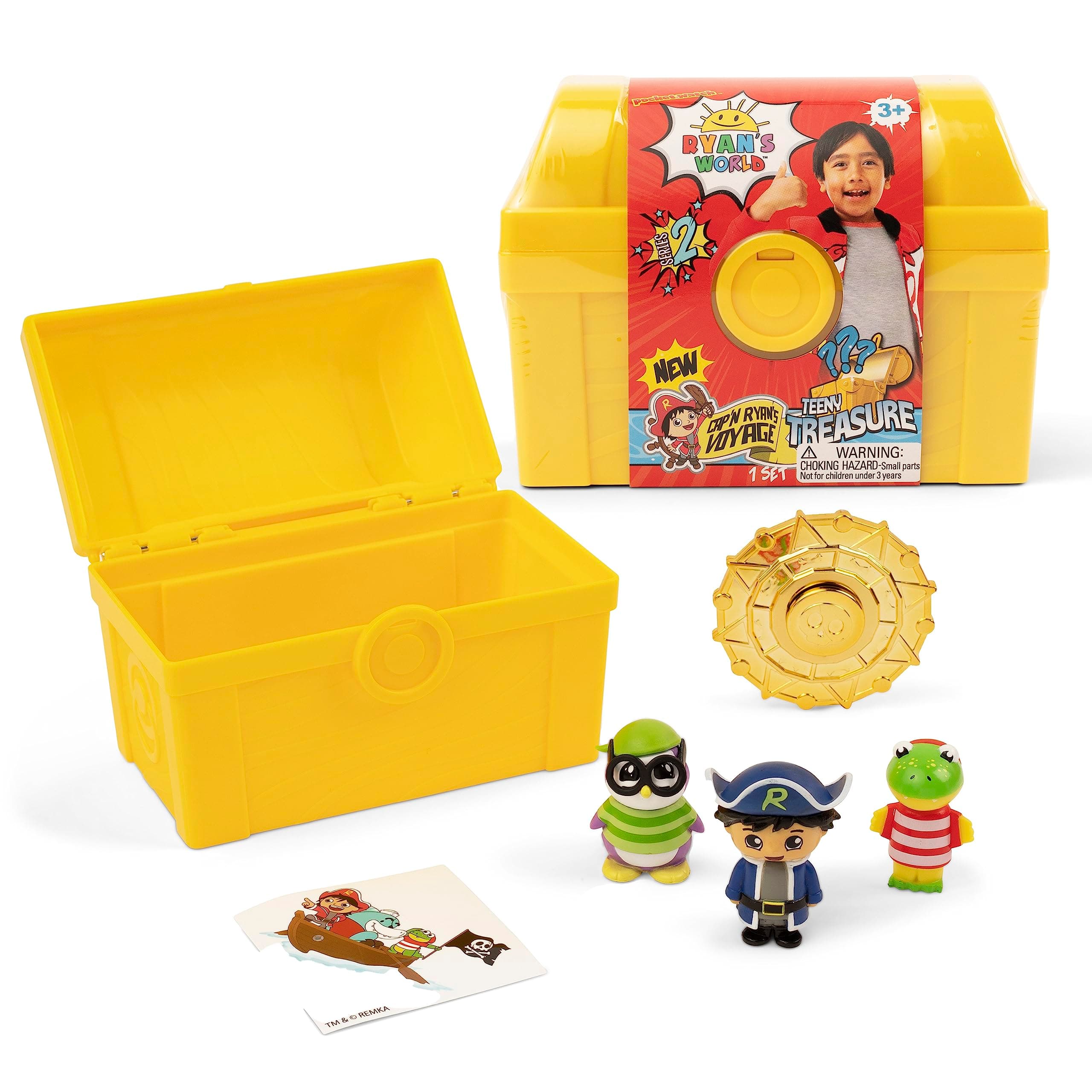 Ryan’s World Micro Mystery Chest - Series 2, Discover 5 Surprise Toys Inside, Official Ryan’s World Toys for Boys & Girls 3+, Exclusive Blind Box Figures, 5Pcs