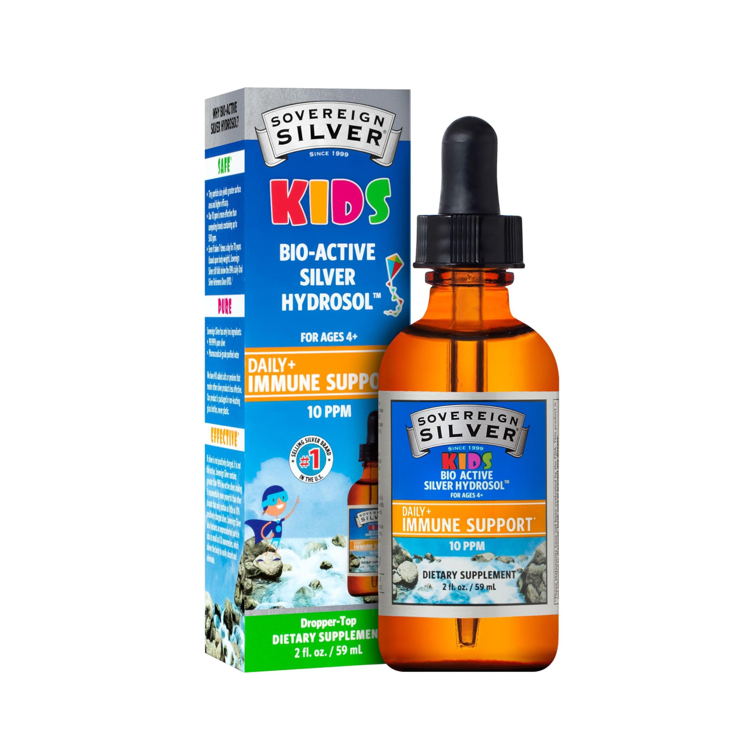 Kids Bio-Active Silver Hydrosol Droper, 60 ml