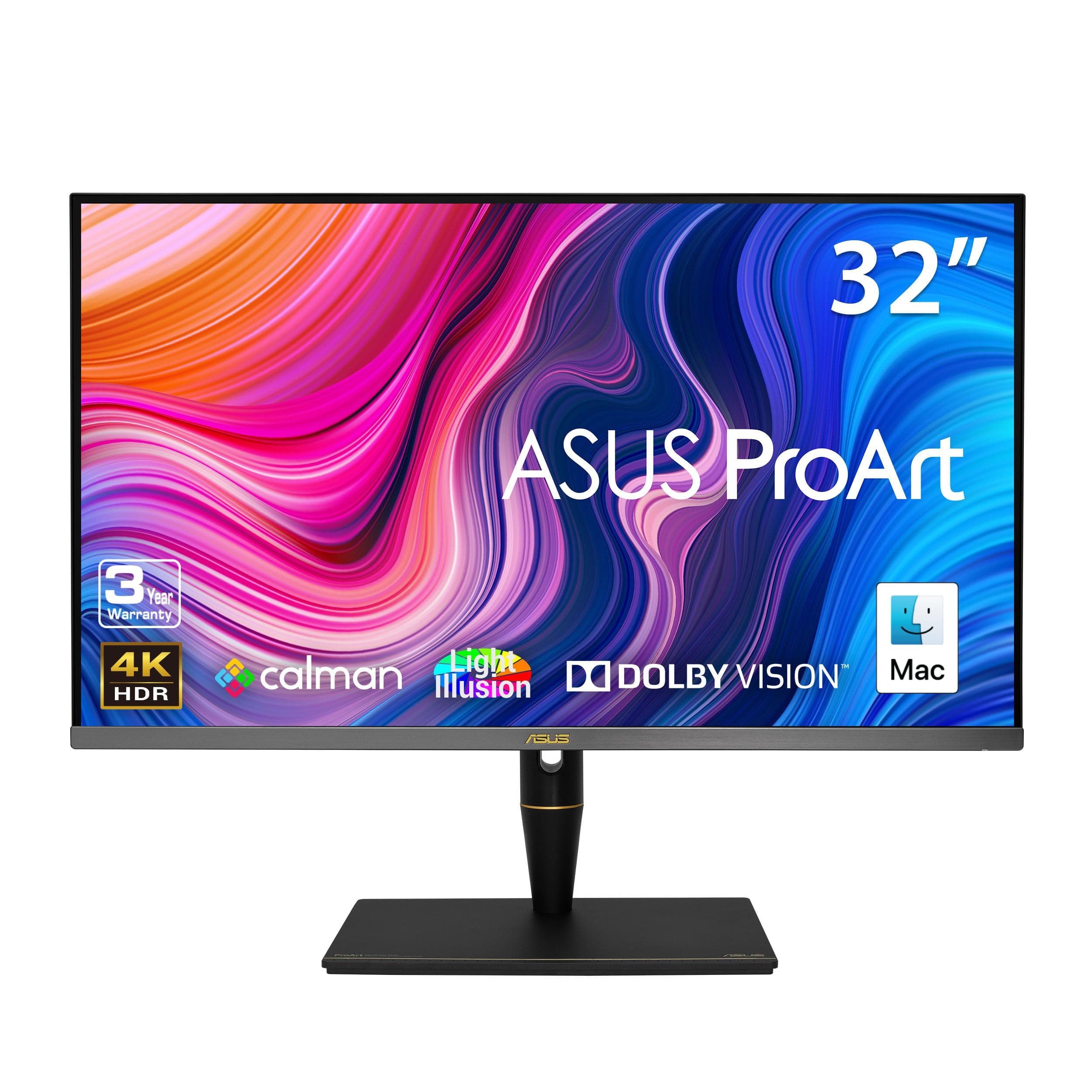 ProArt Display PA32UCX-PK 32” 4K HDR PC Monitor, 99% DCI-P3 99.5% Adobe RGB, DeltaE<1, 10-bit, IPS, Thunderbolt 3 USB-C HDMI, 1200nits, w/X-rite Calibrator, Compatible with Laptop & Mac Monitor