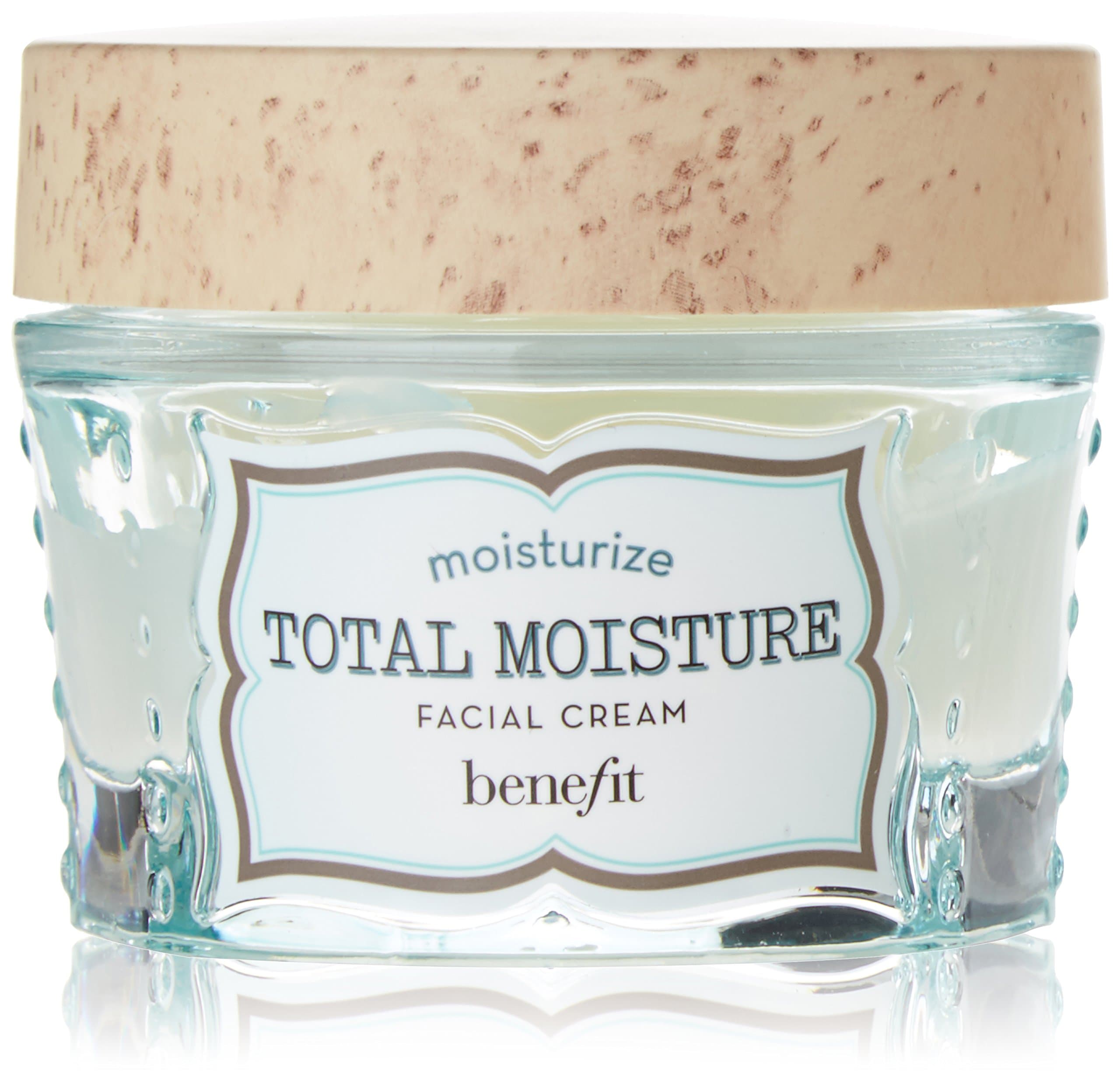 BENEFIT COSMETICS total moisture facial cream hydra-concentrated facial cream with tri-radiance complex FULL SIZE 48.2 g Net wt. 1.7 oz. BOXED