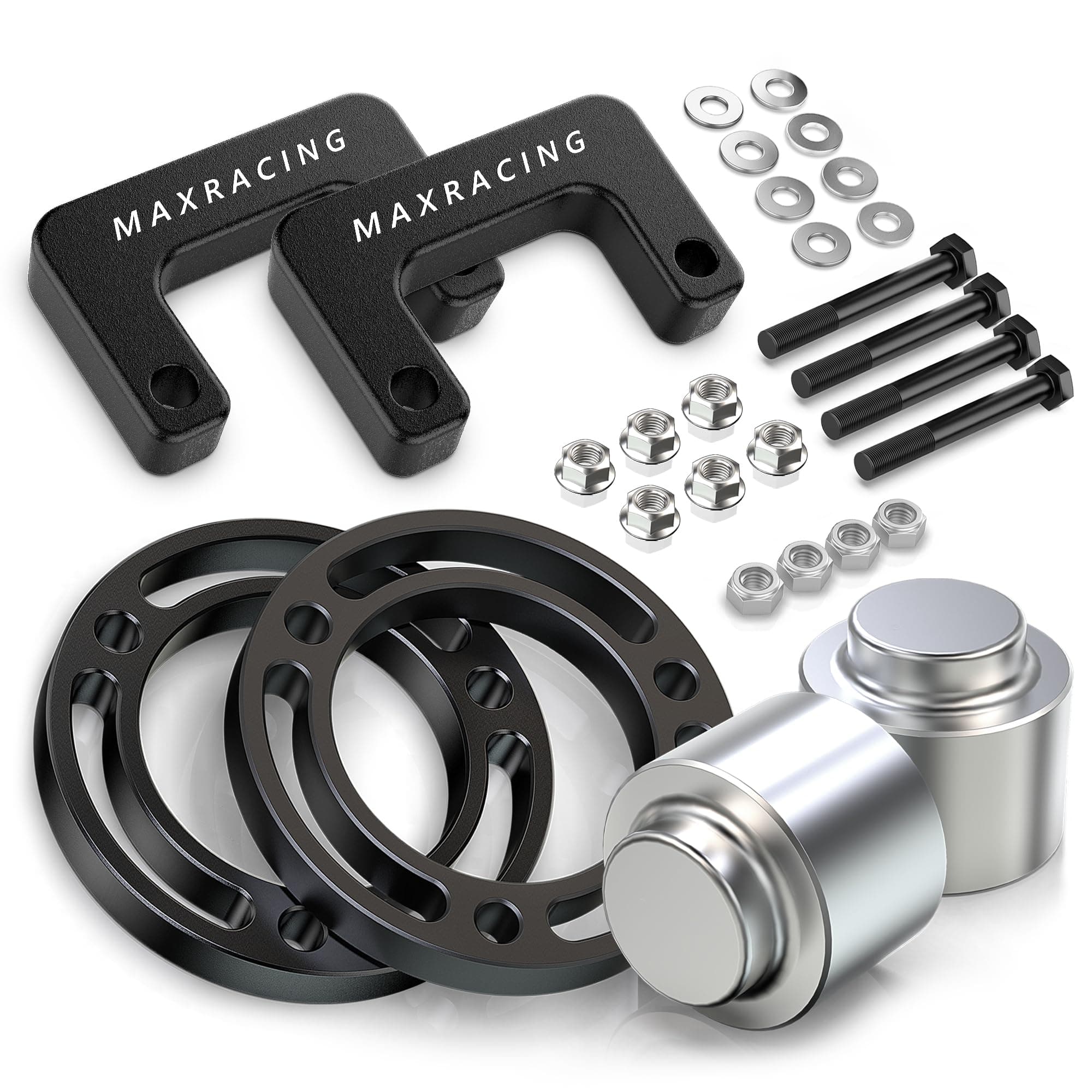 Maxracing 3" Front + 2" Rear Leveling Lift Kit Compatible with 2007-2020 Chevy Tahoe / 2007-2020 Chevy Suburban 1500/2007-2013 Chevy Avalanche 1500/2007-2020 GMC Yukon 1500 4WD/2WD