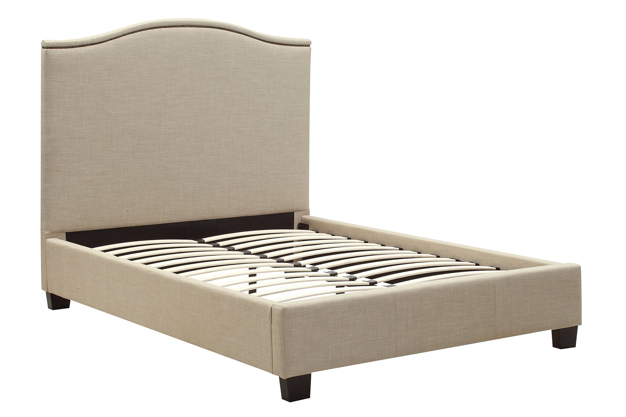 Modus Furniture Gervais Linen Camelback Headboard, King, Toast