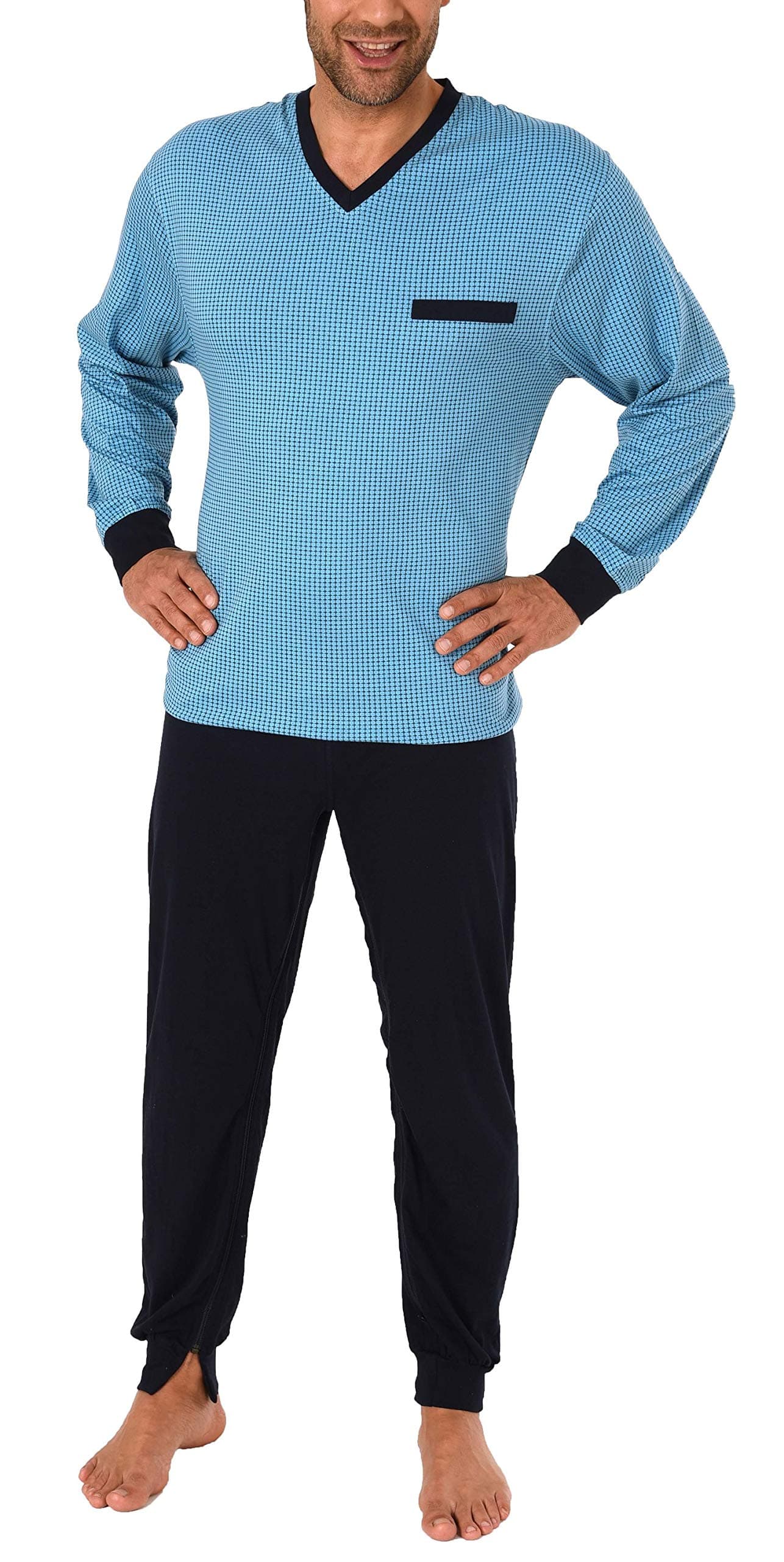 Men's Alzheimer's Clothing Nursing Jumpsuit Overall Onesie with Zipper at Back and Leg