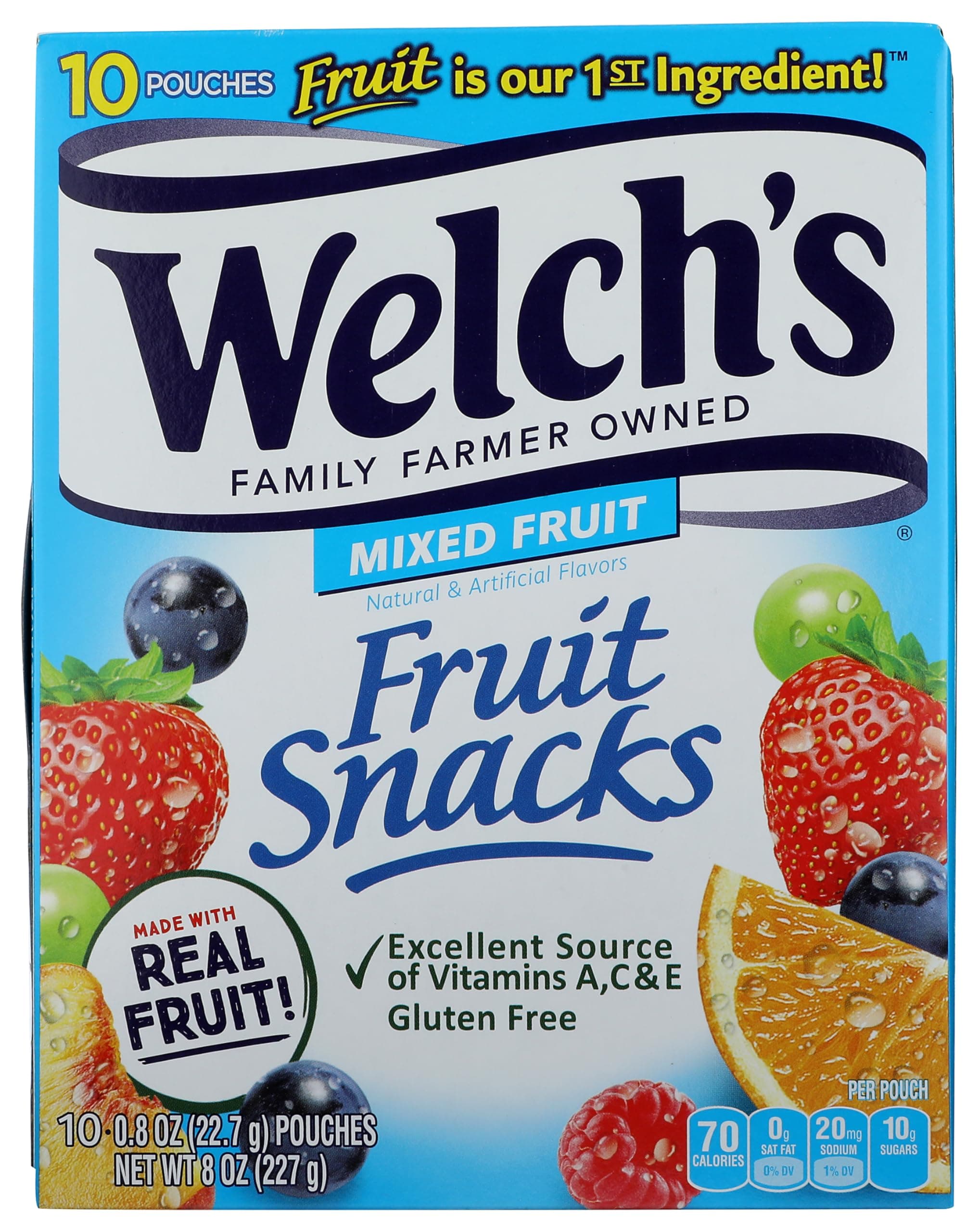 Welch's, Mixed Fruits Mixed Fruits Fruit Snacks Pouches, 8 Ounce