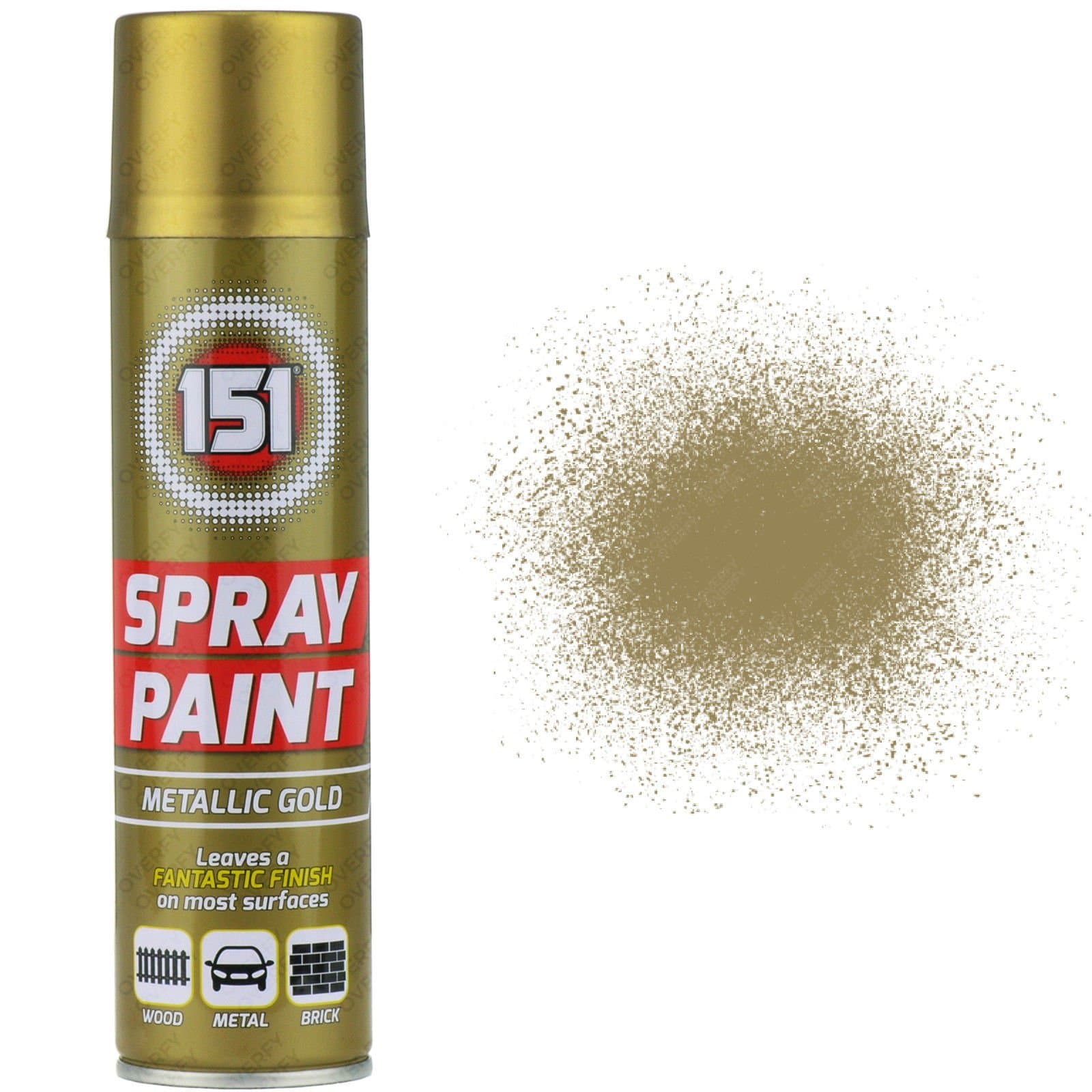 Lifestyle Online Scotland 1 x 250ml 151 Metallic Gold Aerosol Paint Spray Cars Wood Metal Walls Graffiti