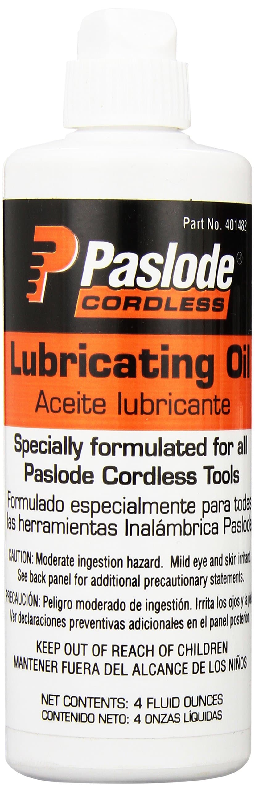 Paslode Oil, white and orange, small