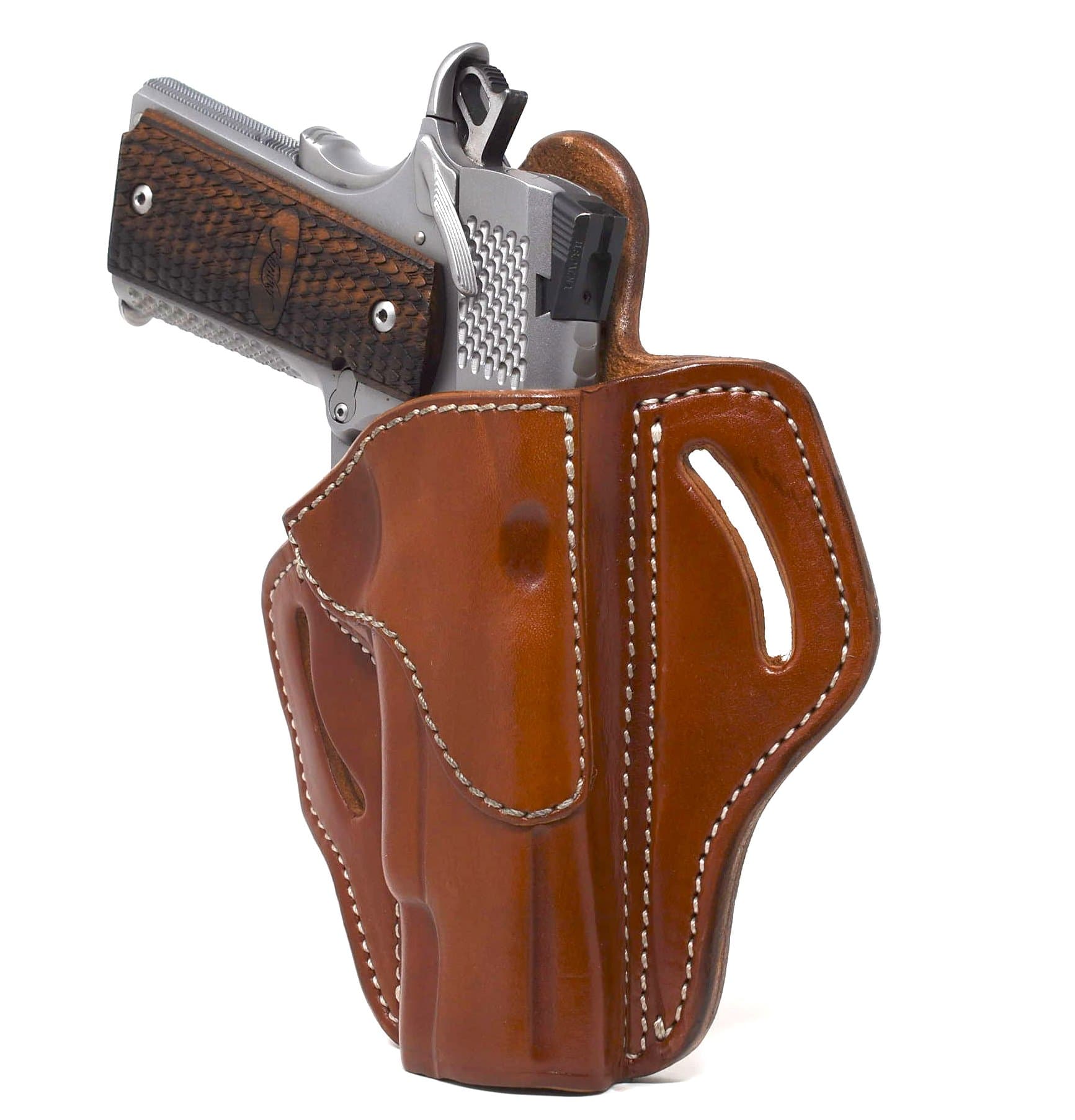 1791 Gunleather 1911 Holster, Right Hand OWB Leather Gun Holster for Belts fits All 1911 Models with 4" and 5" Barrels