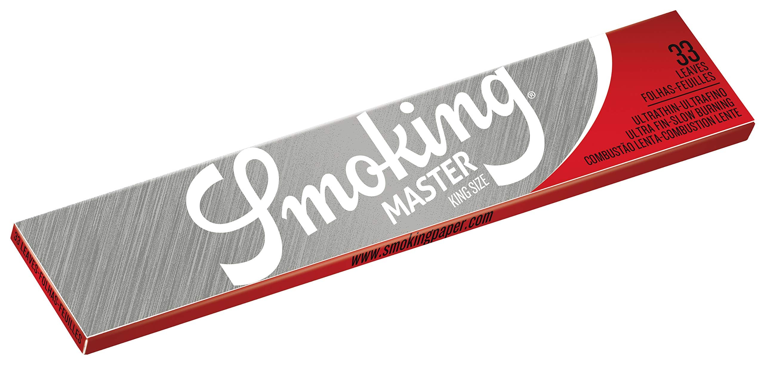 KS Master rolling paper white / bleached cigarette rolling paper (Pack of 8 Booklets) + (Free 1 Pcs Cone Holder,1Pcs Glass Chillam Random Colour & Design and 1 Booklet of KS Smoking Brown + Multiple Roach/Tips by Smoking Trading House,The Original supplier.)