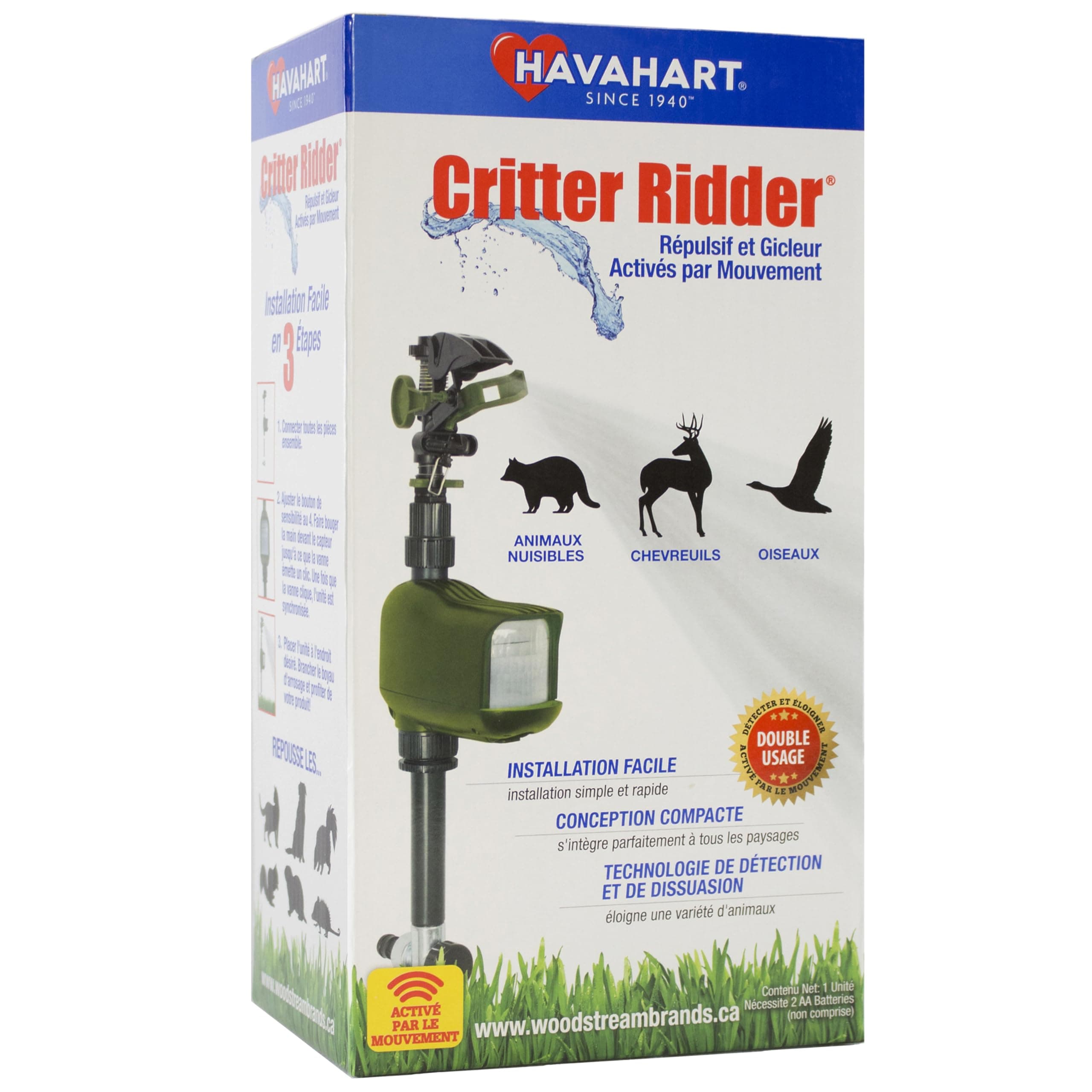 Havahart 5277 Critter Ridder Motion-Activated Animal Repellent & Sprinkler, Green