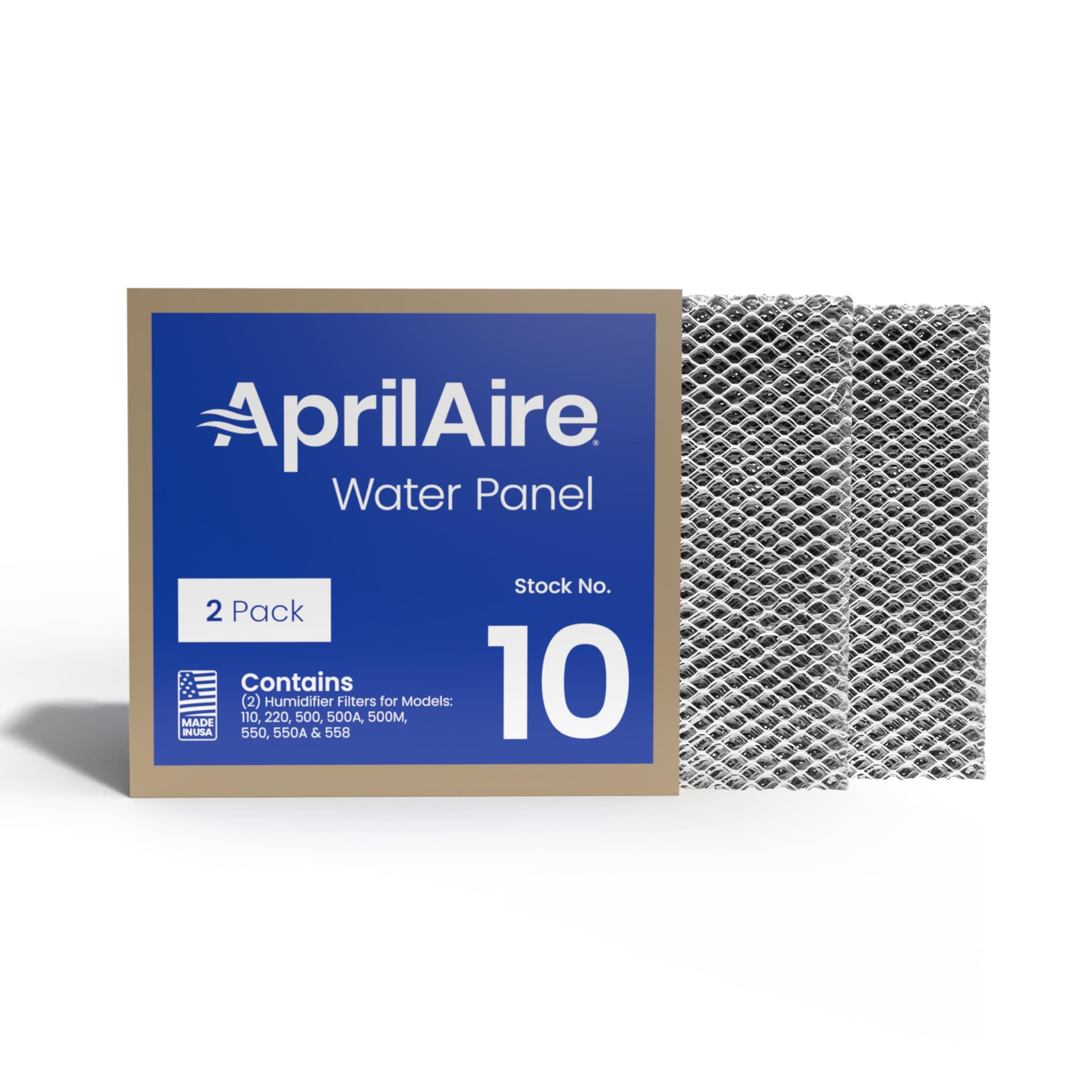 10 A2 10 Replacement Water Panel for Whole House Humidifier Models 110, 220, 500, 500A, 500M, 550, 550A, 558 (Pack of 2) Aluminum