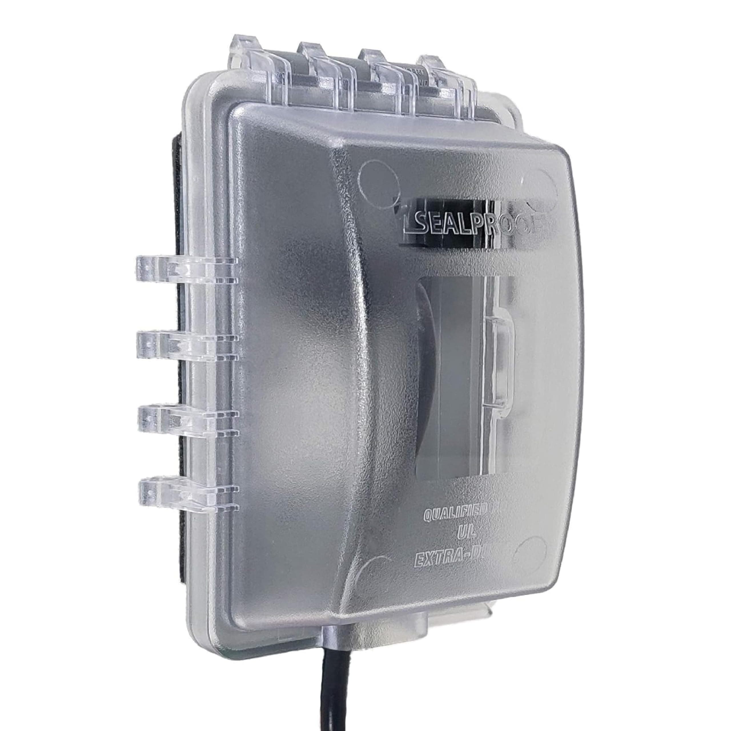 Sealproof 1-Gang Weatherproof In Use Outlet Cover | Horizontal/Vertical Outdoor Plug and Receptacle Protector, Lockable Bubble Cover, UL Extra Duty Compliant, 18 Configurations