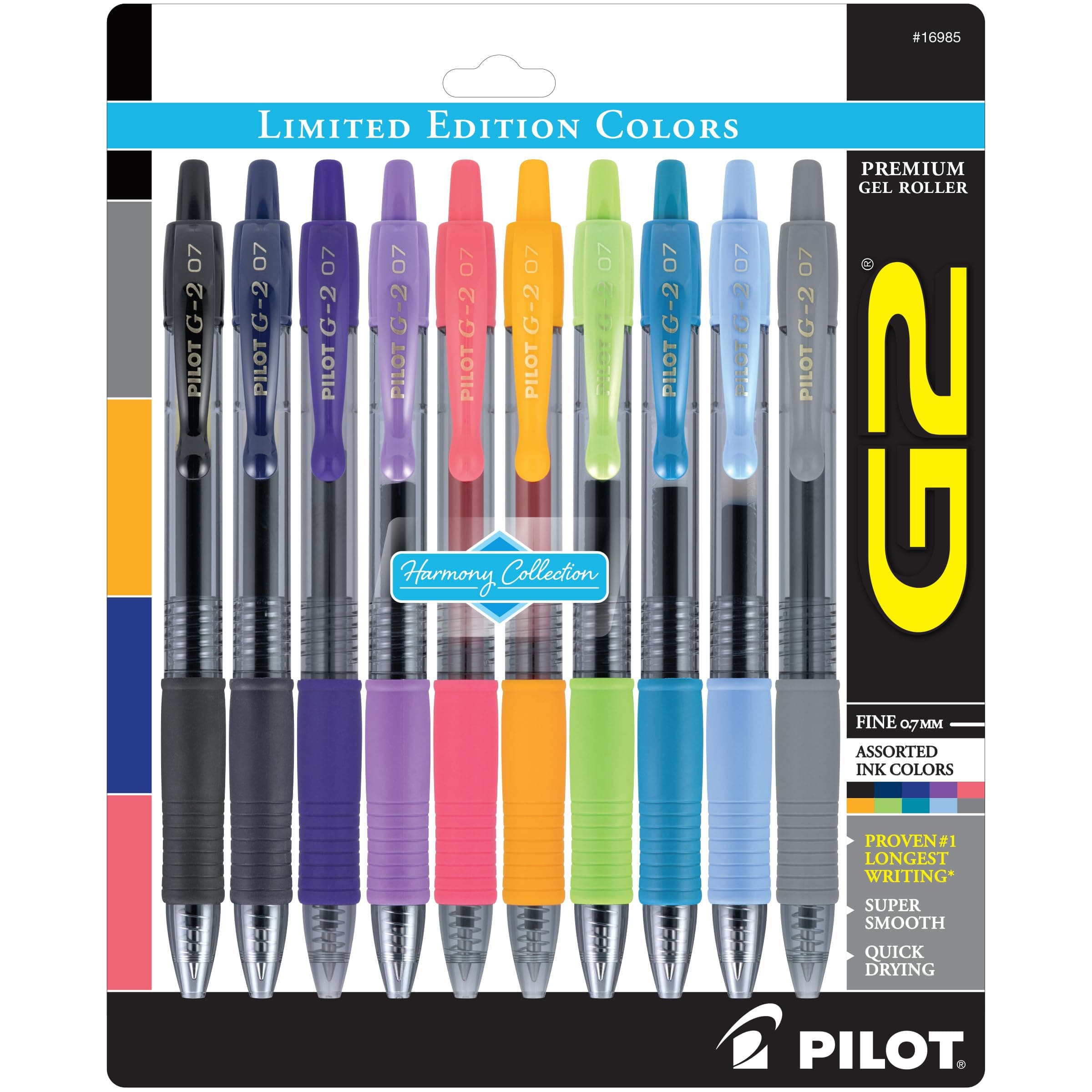 G2 Limited Edition Harmony Ink Collection Retractable Gel Pens, 0.7mm Fine Point, Gel Pen Set, Assorted Ink, 10-Pack - Ideal for School, Journaling, and Office Writing