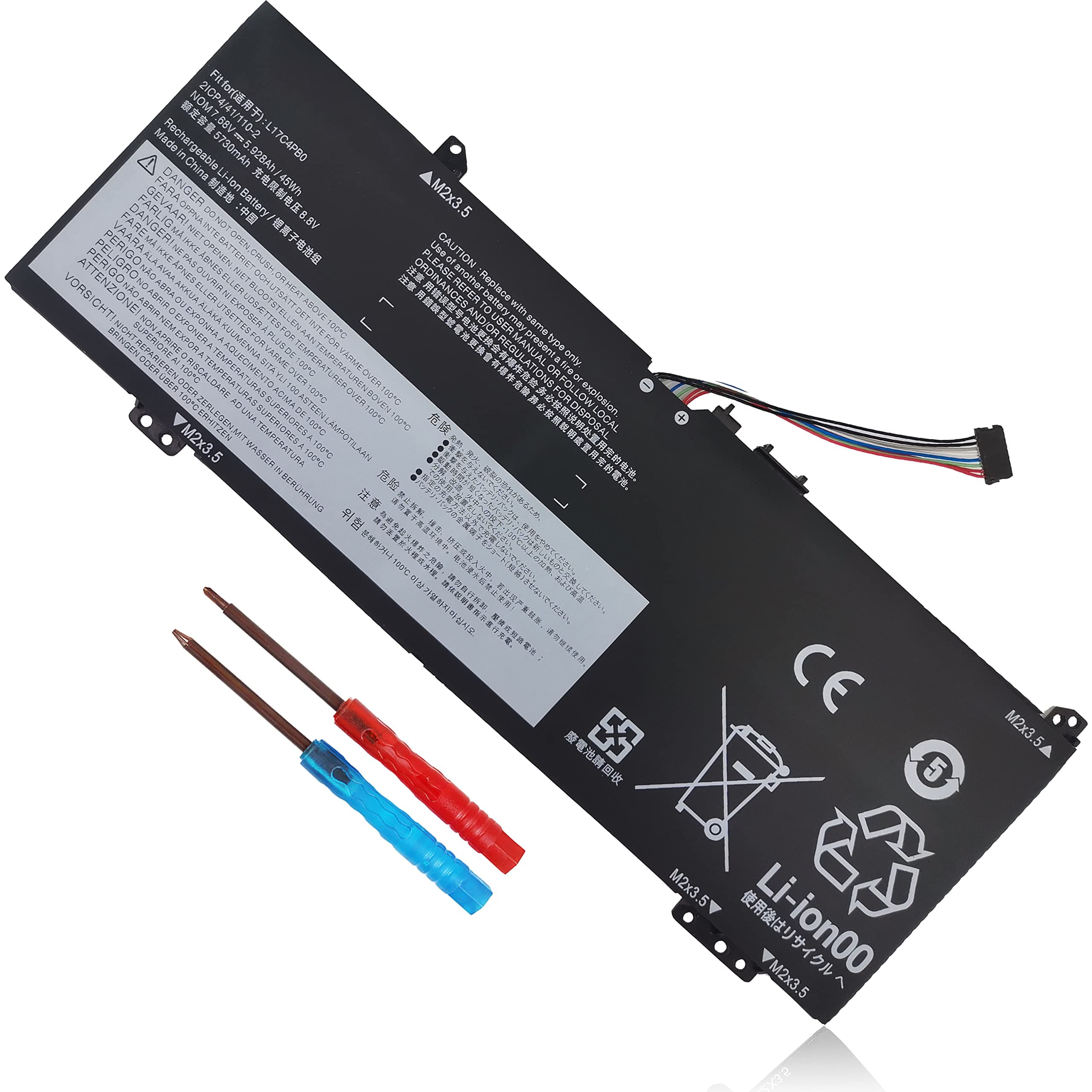 L17C4PB0 81EM Battery for Lenovo Flex 6 6-14IKB 6-141KB 6-14ARR, IdeaPad 530S 530S-14IKB 530S-141KB 530S-14ARR 530S-15IKB 530S-151KB, Yoga 530 530-14IKB 530-141KB 14ARR L17M4PB0 5B10Q16067 5B10Q16066