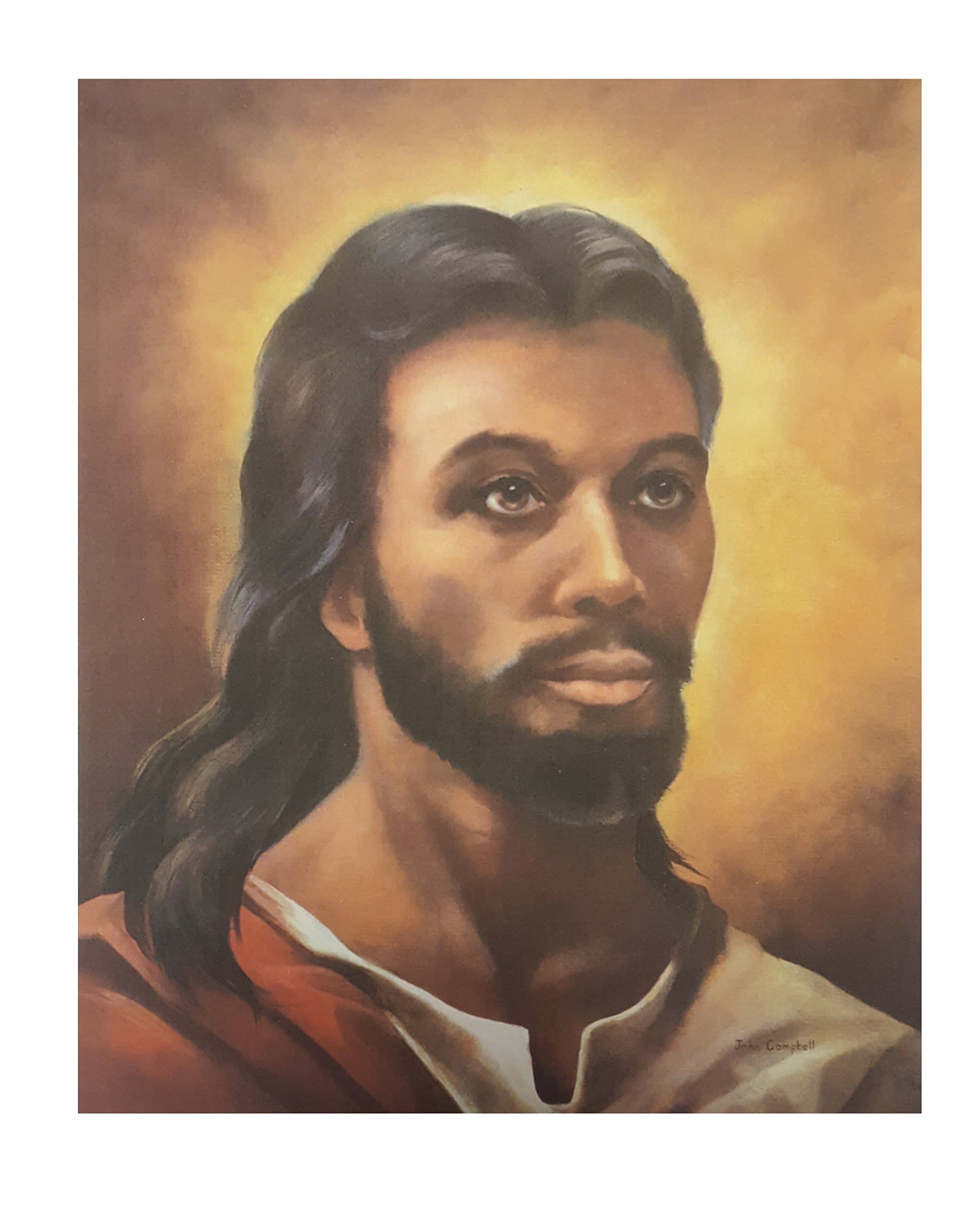 Diaotec African American Religious Art Print Black Jesus by John Campbell (8"x10") (Paper)