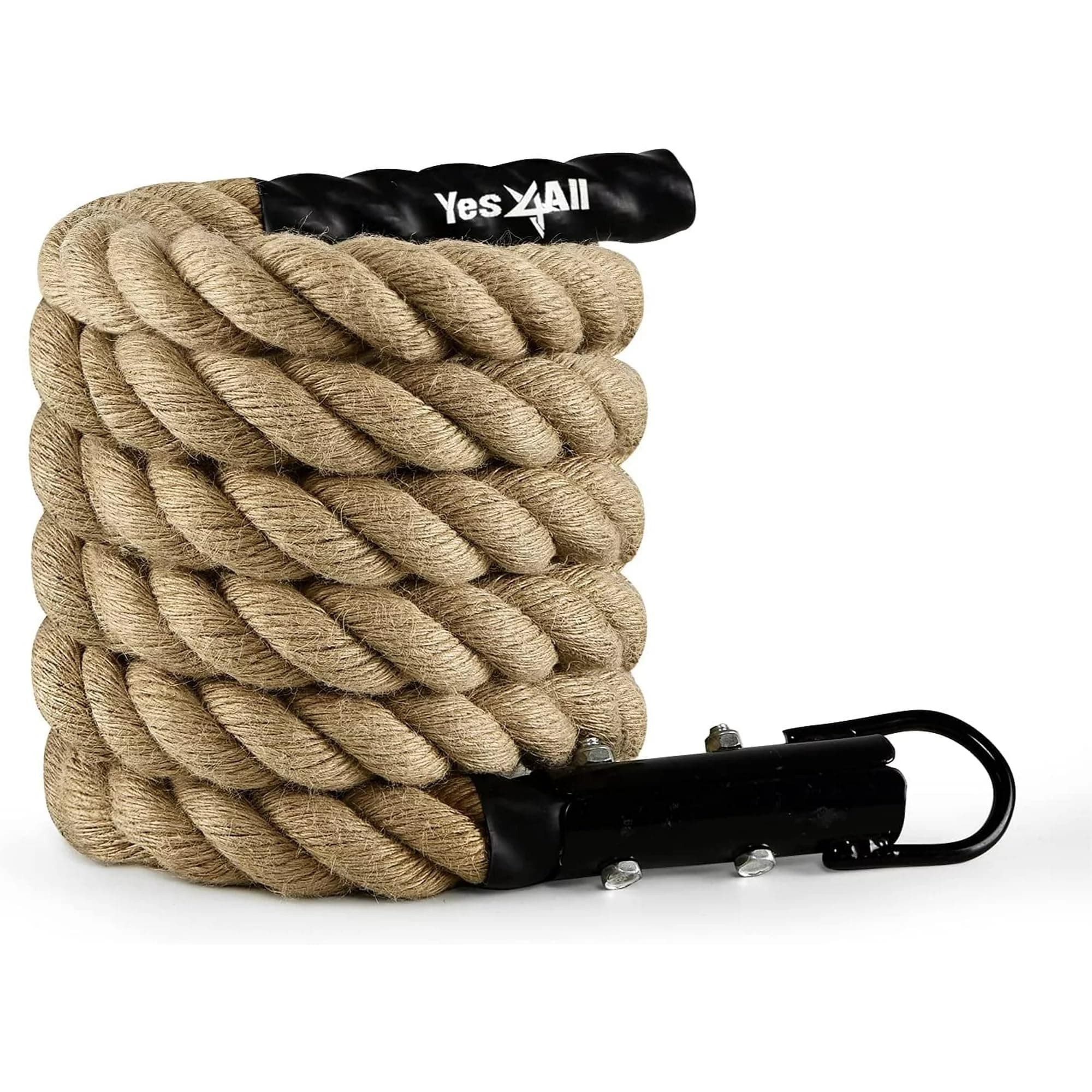 Gym Climbing Rope for Fitness & Strength Training, Crossfit & Home Workouts, 1.5-inch Diameter – Length Available 10, 15, 20ft