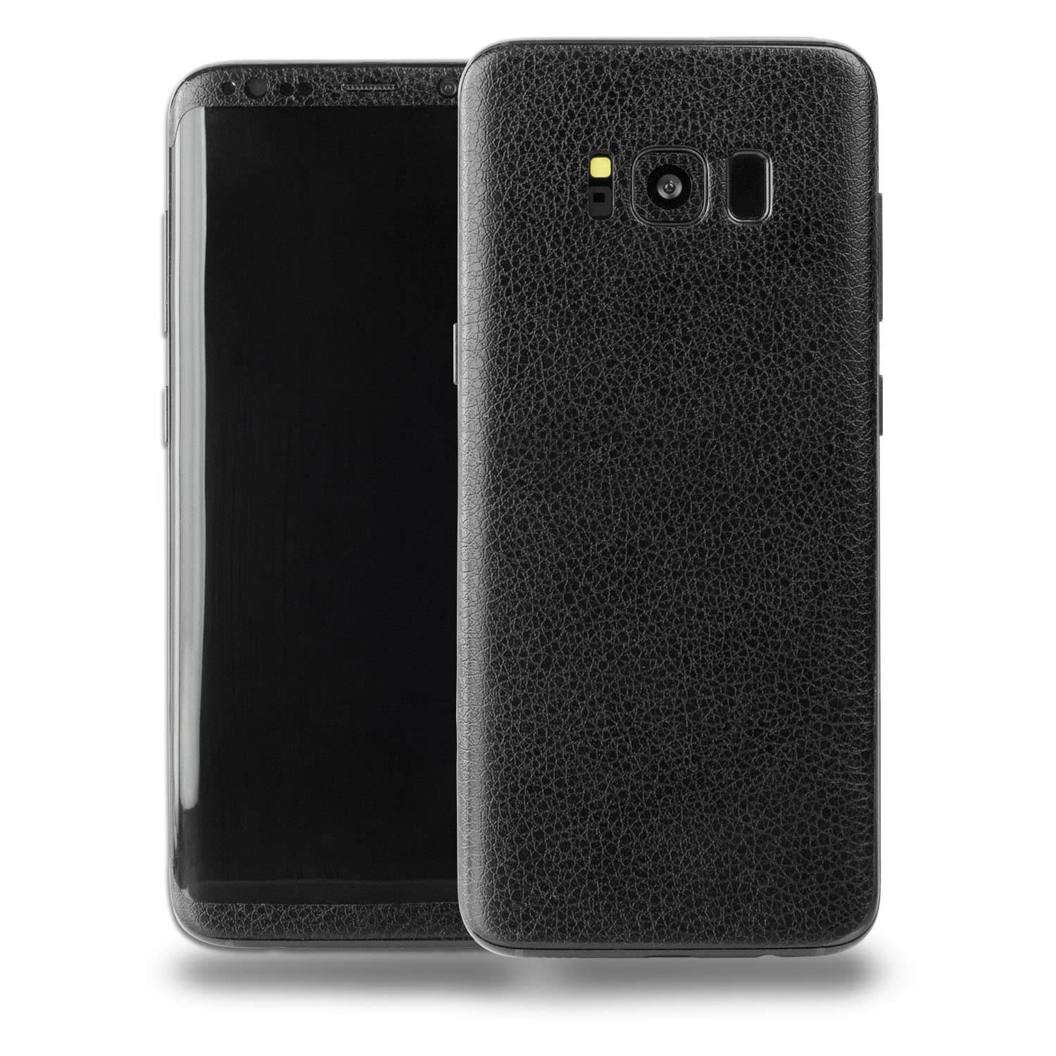 SOJITEK Samsung Galaxy S8 Plus Black Leather Texture Protective Vinyl Skin Decal Skins & Wraps