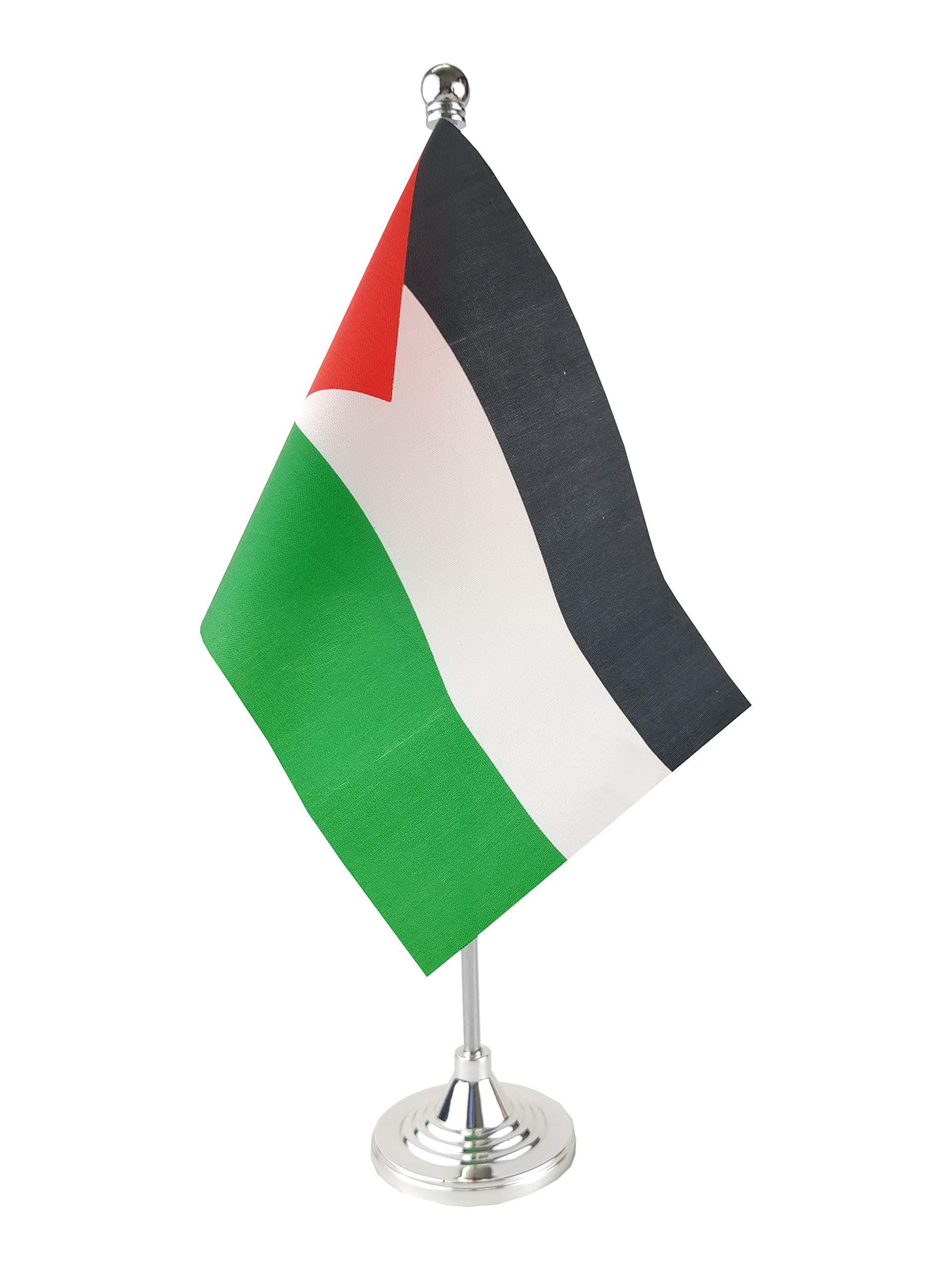 GentleGirl.USA Palestine Table Flag, Stick Small Mini Palestinians Flag Office Table Flag on Stand with Stand Base, International Festival Decoration,Palestinians Theme Party Decoration,Home Desk Deco