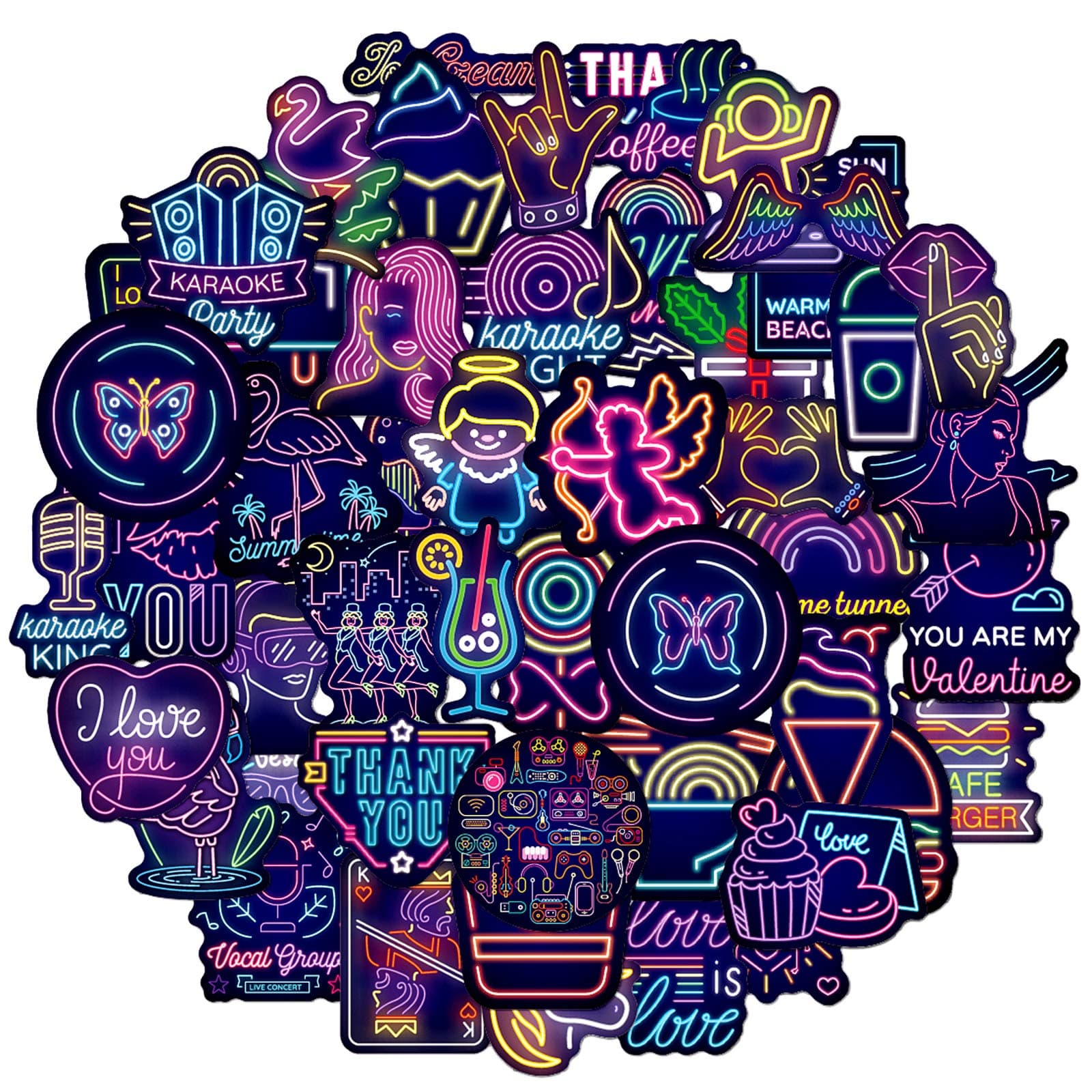 50pcs Cool Graffiti Aesthetic Stickers for Children, Teens, Adult, Personalised Stickers Paper Vinyl DIY Maker for Skateboard, Bottle, Laptop, Refrigerator, Car, Bicycle, Luggage, Sticker Books