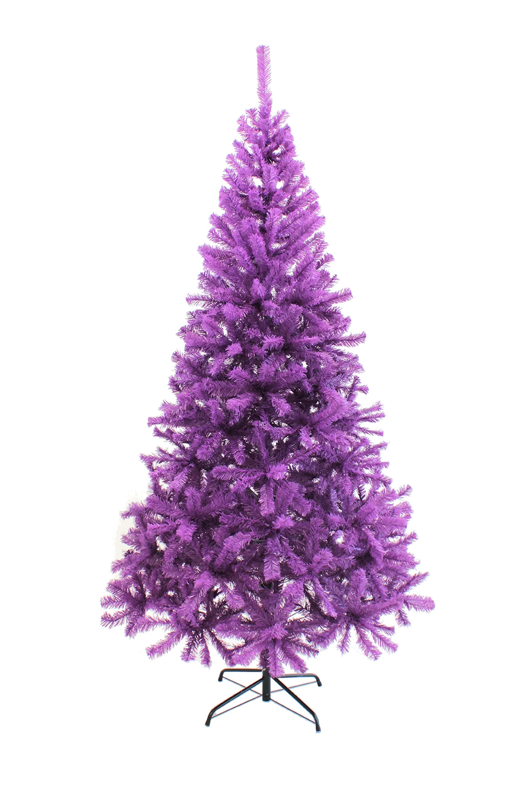 The Perfect Holiday 4' Purple Canadian Pine Christmas Tree | 291 Tips, Dia 30" | Includes Metal Stand (PVC-4PR)