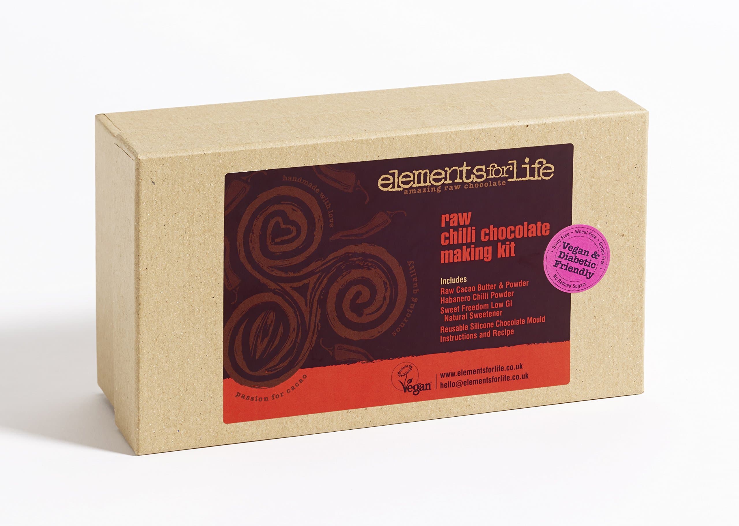 Raw Chilli Chocolate Making Kit, inc Silicone Chocolate Mould