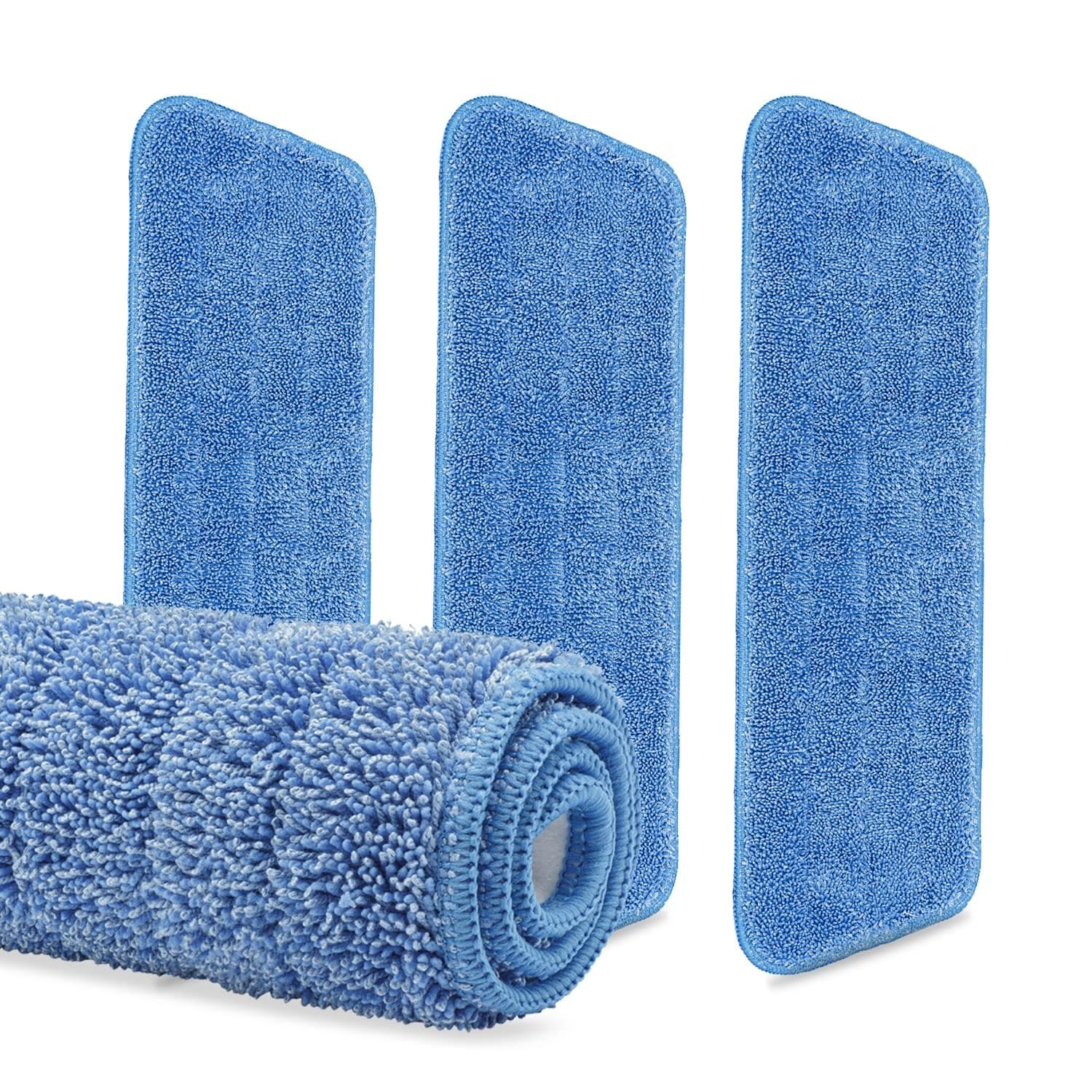 3-Pack Cinch Mop Replacement Heads, Microfiber Mops for Floor Cleaning - Wall Mop with Reusable Washable Pads, Compatible with Cinch Mop - Microfiber Wholesale
