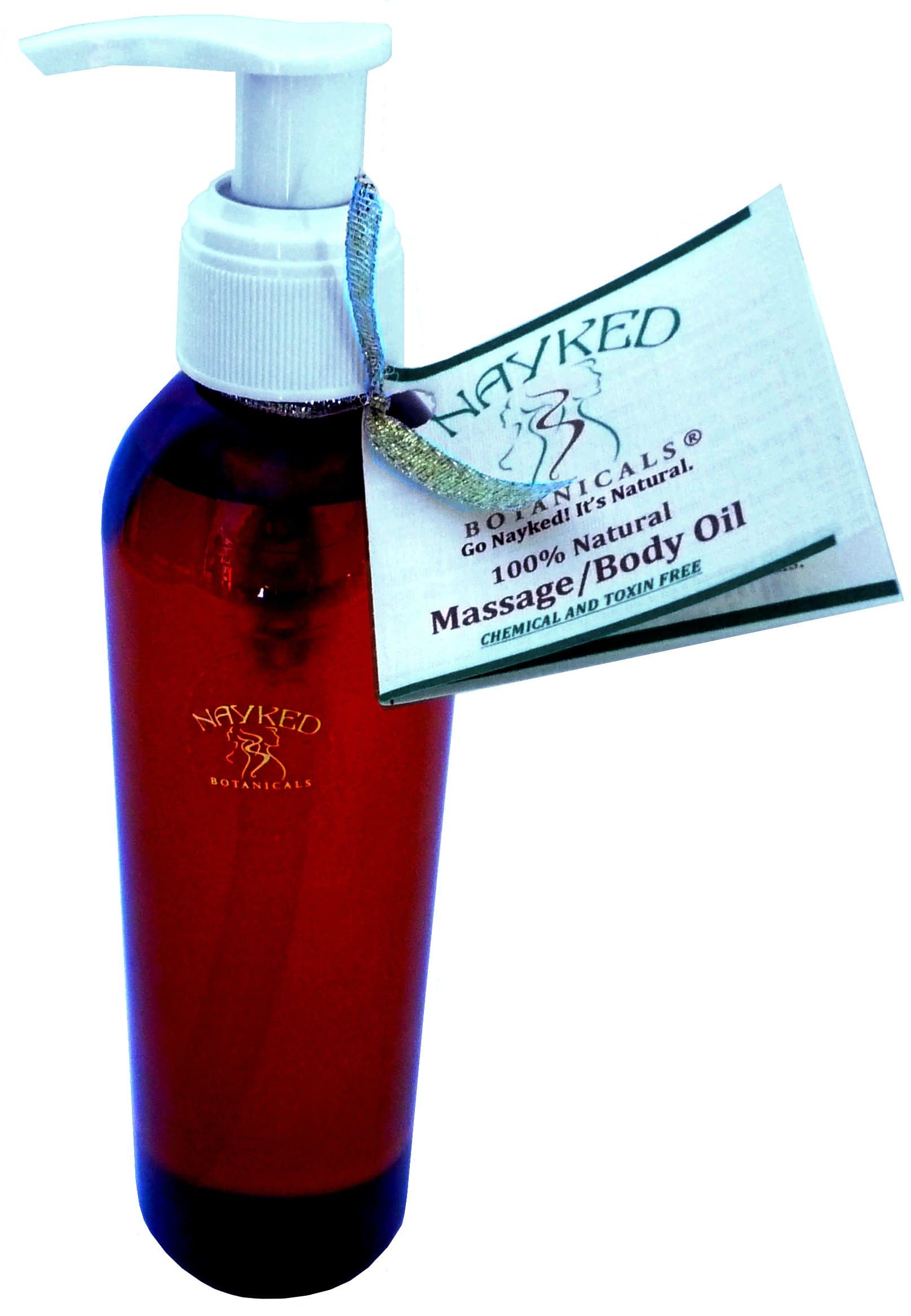 Nayked Botanicals 100% All Natural Anti Aging Massage Oil w/ Lavander 8 Oz
