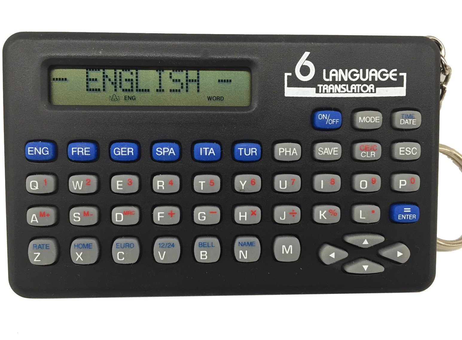 6-Languages Electronic Translator with Keychain