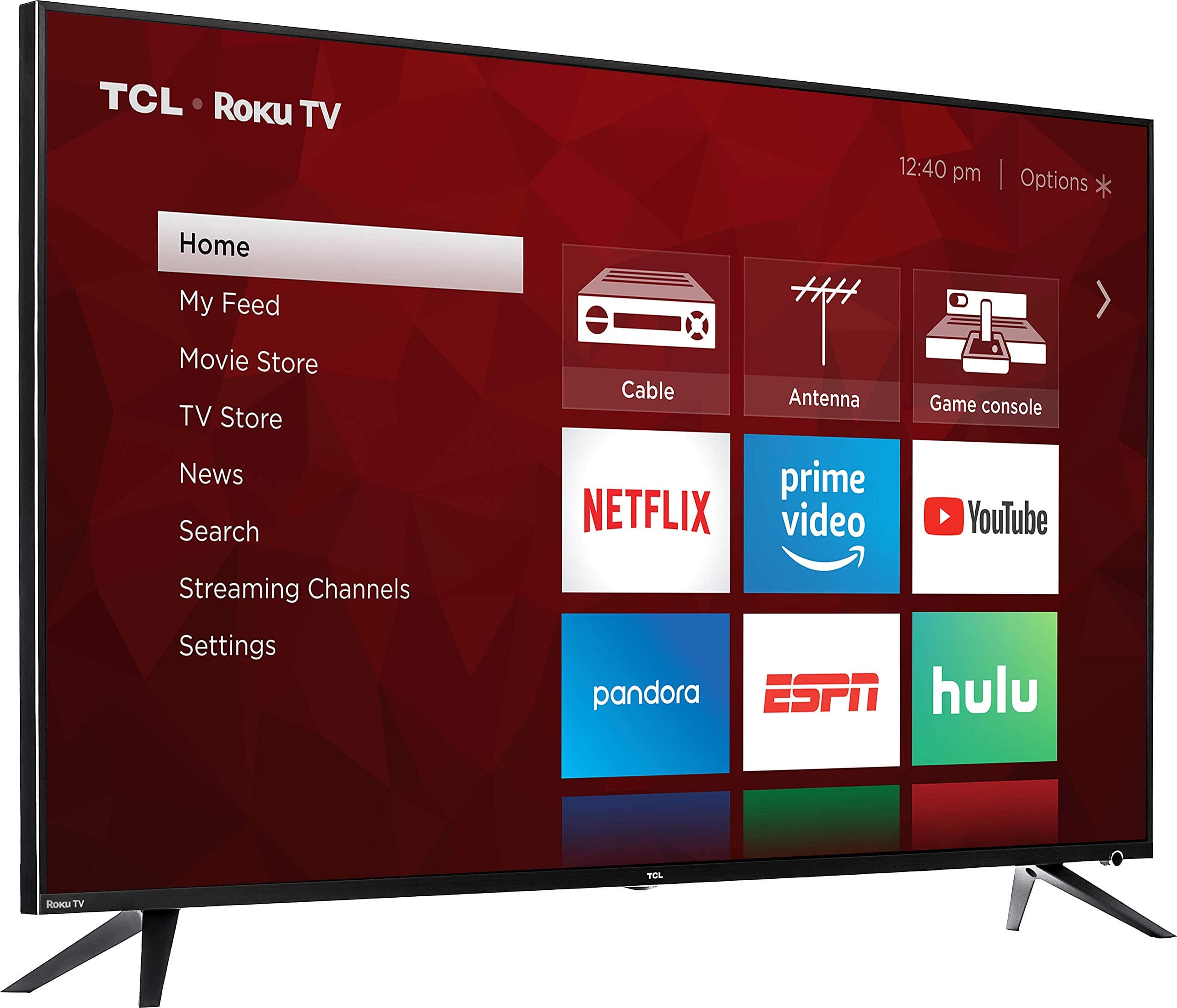 TCL 55R617 55-Inch 4K Ultra HD Roku Smart LED TV (2018 Model) (Renewed)